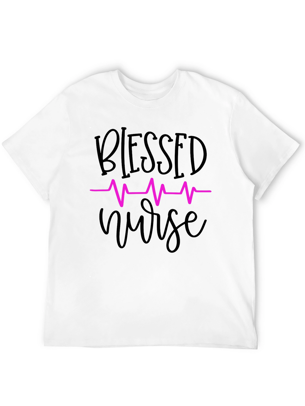 Blessed Nurse T-Shirt - Heartbeat Design