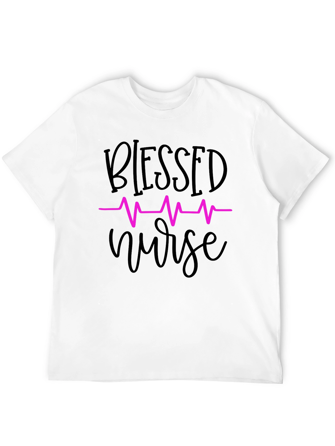 Blessed Nurse T-Shirt - Heartbeat Design