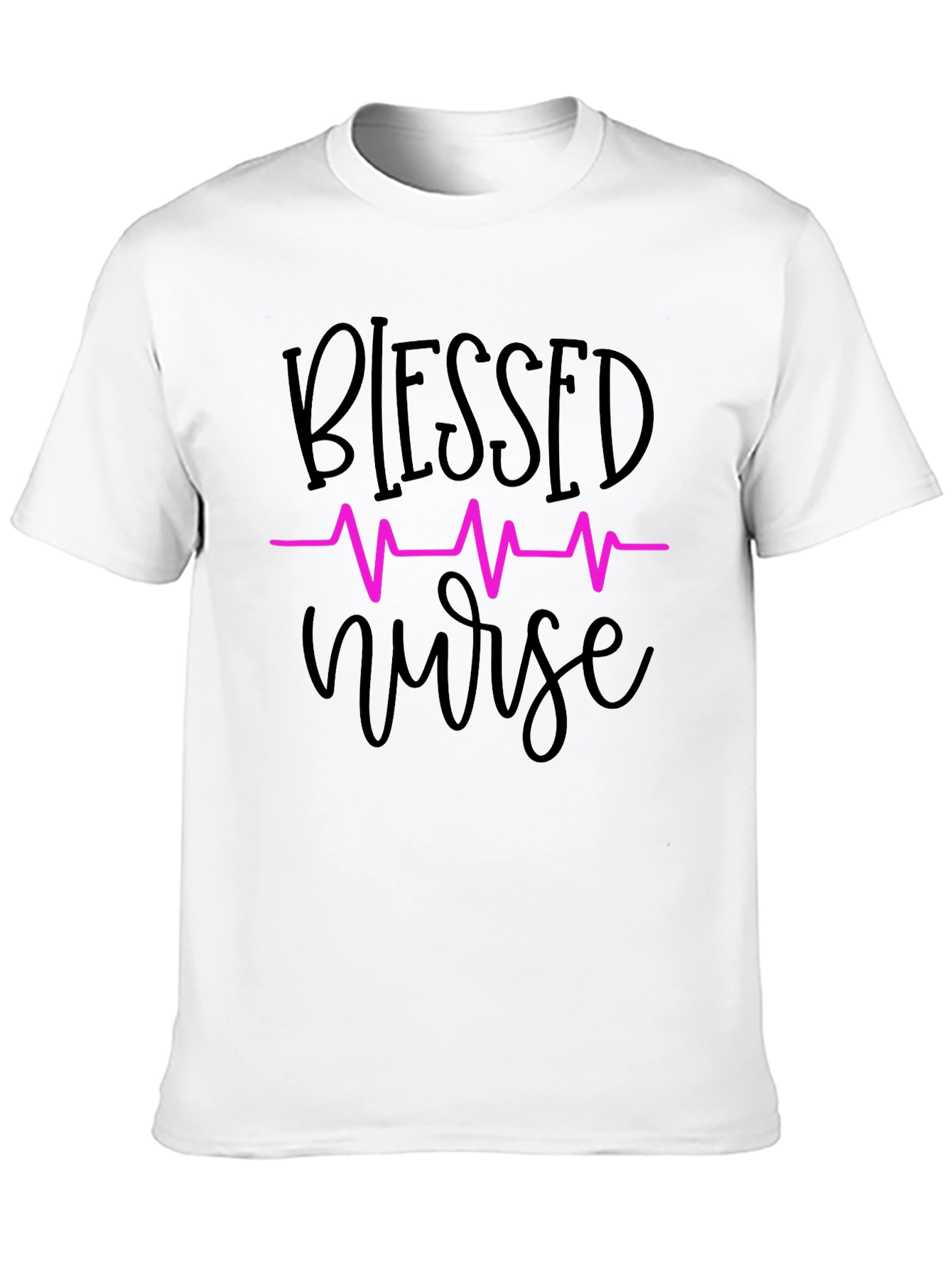 Blessed Nurse T-Shirt - Heartbeat Design