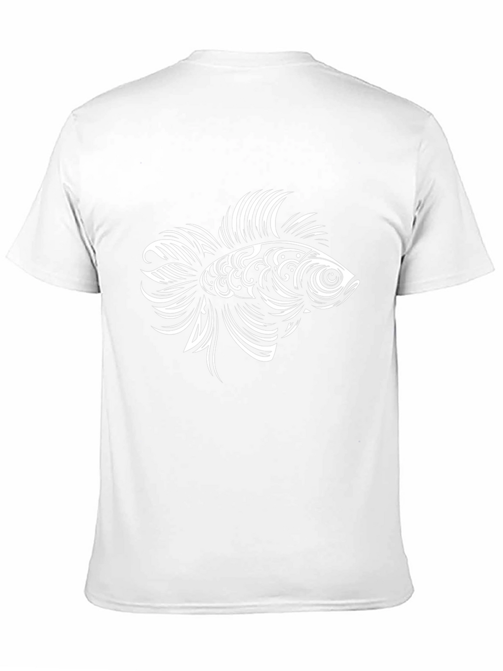 Tribal Fish Graphic Black T-Shirt