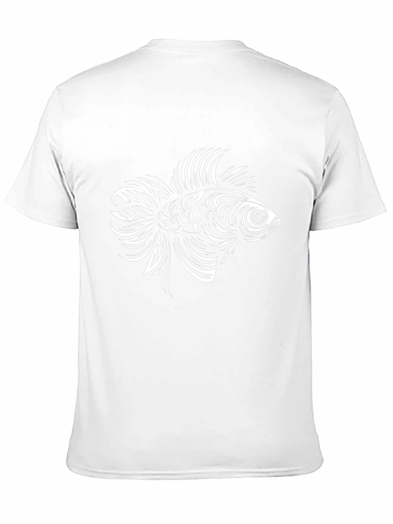 Tribal Fish Graphic Black T-Shirt
