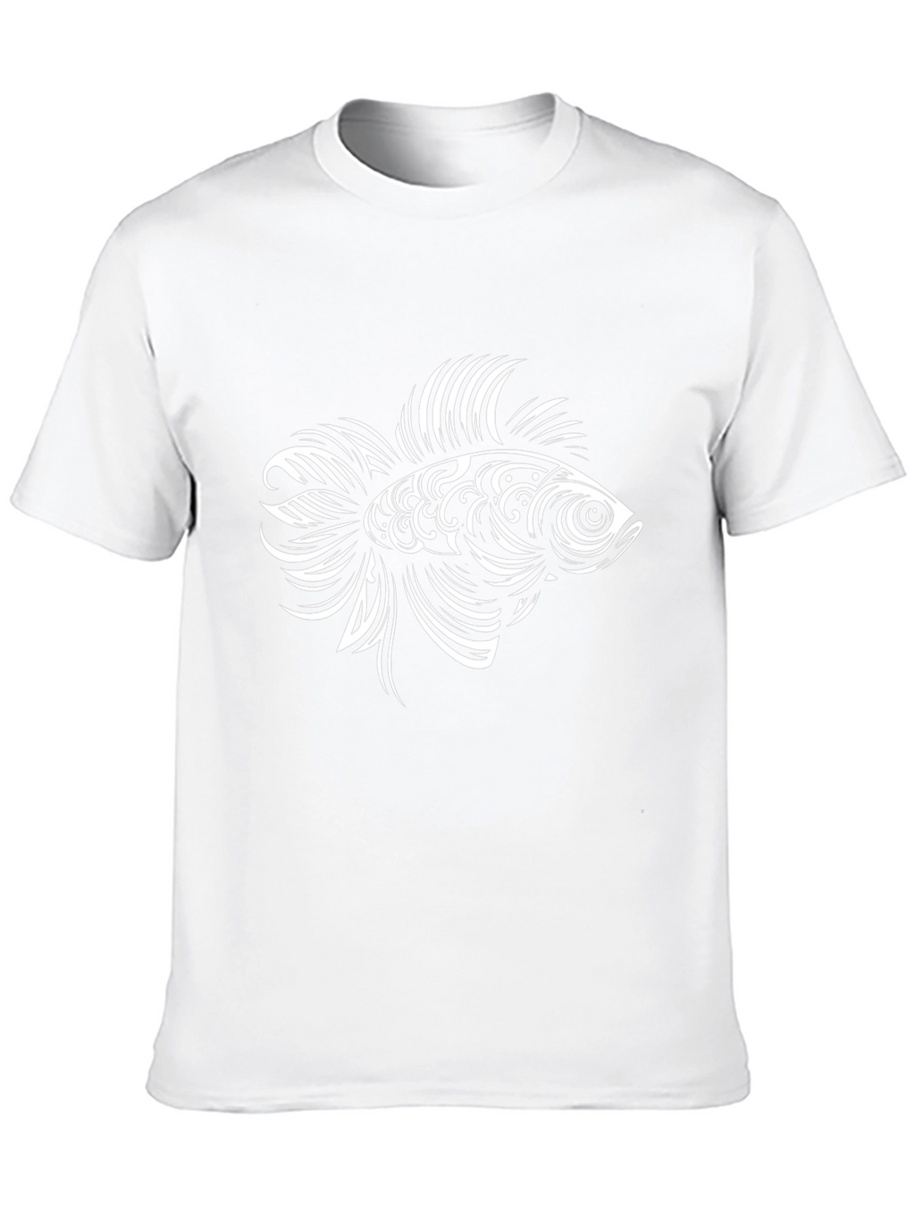Tribal Fish Graphic Black T-Shirt
