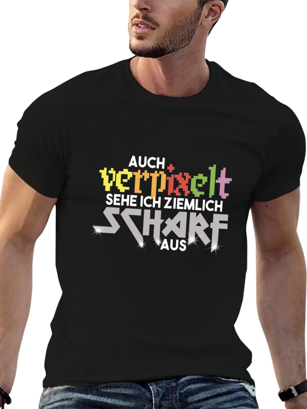 Pixelated Sharp T-Shirt - Gamer Style