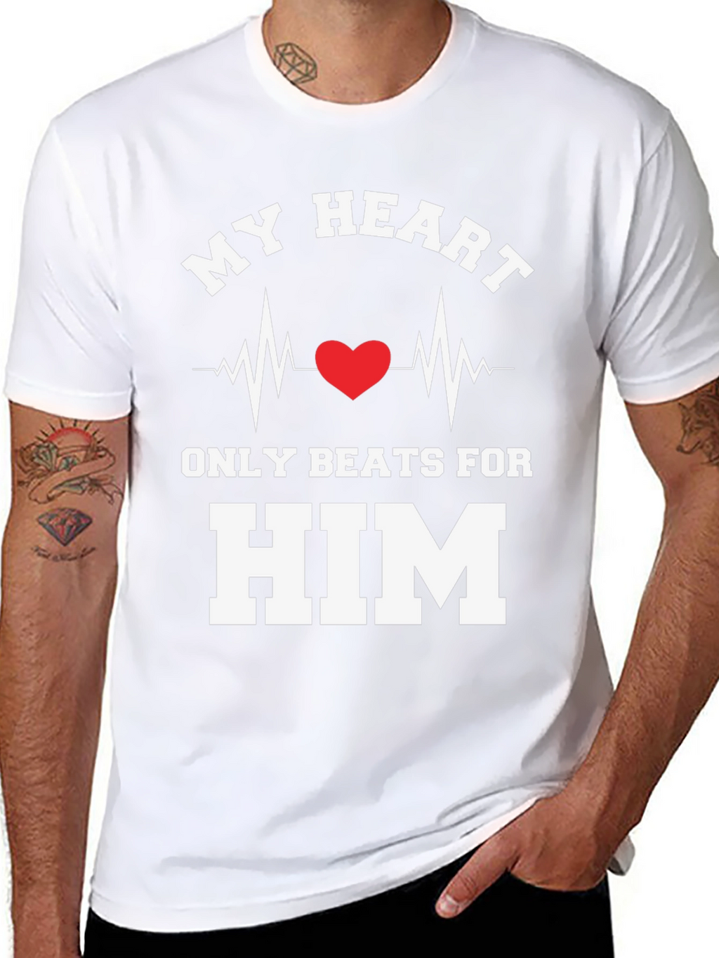 My Heart Beats For Him T-Shirt