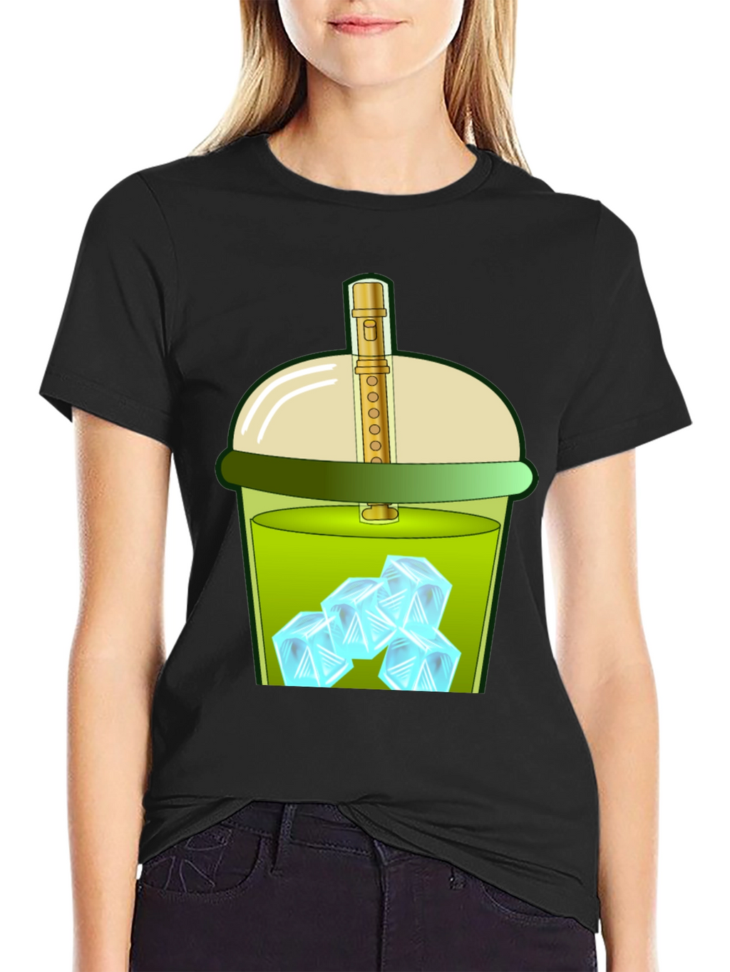 Iced Drink Graphic Tee - Trendy and Fun