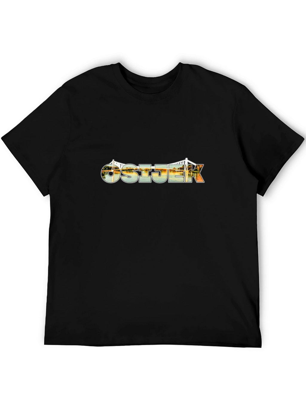 Osijek Bridge Graphic Black T-Shirt