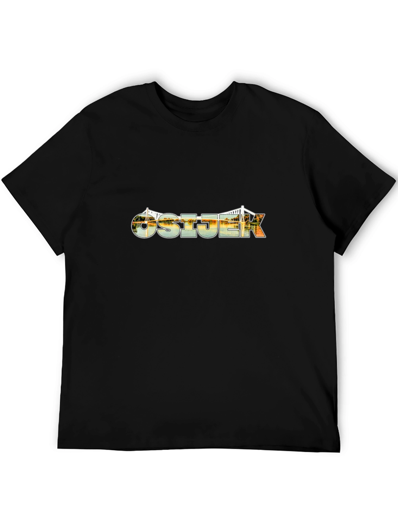 Osijek Bridge Graphic Black T-Shirt