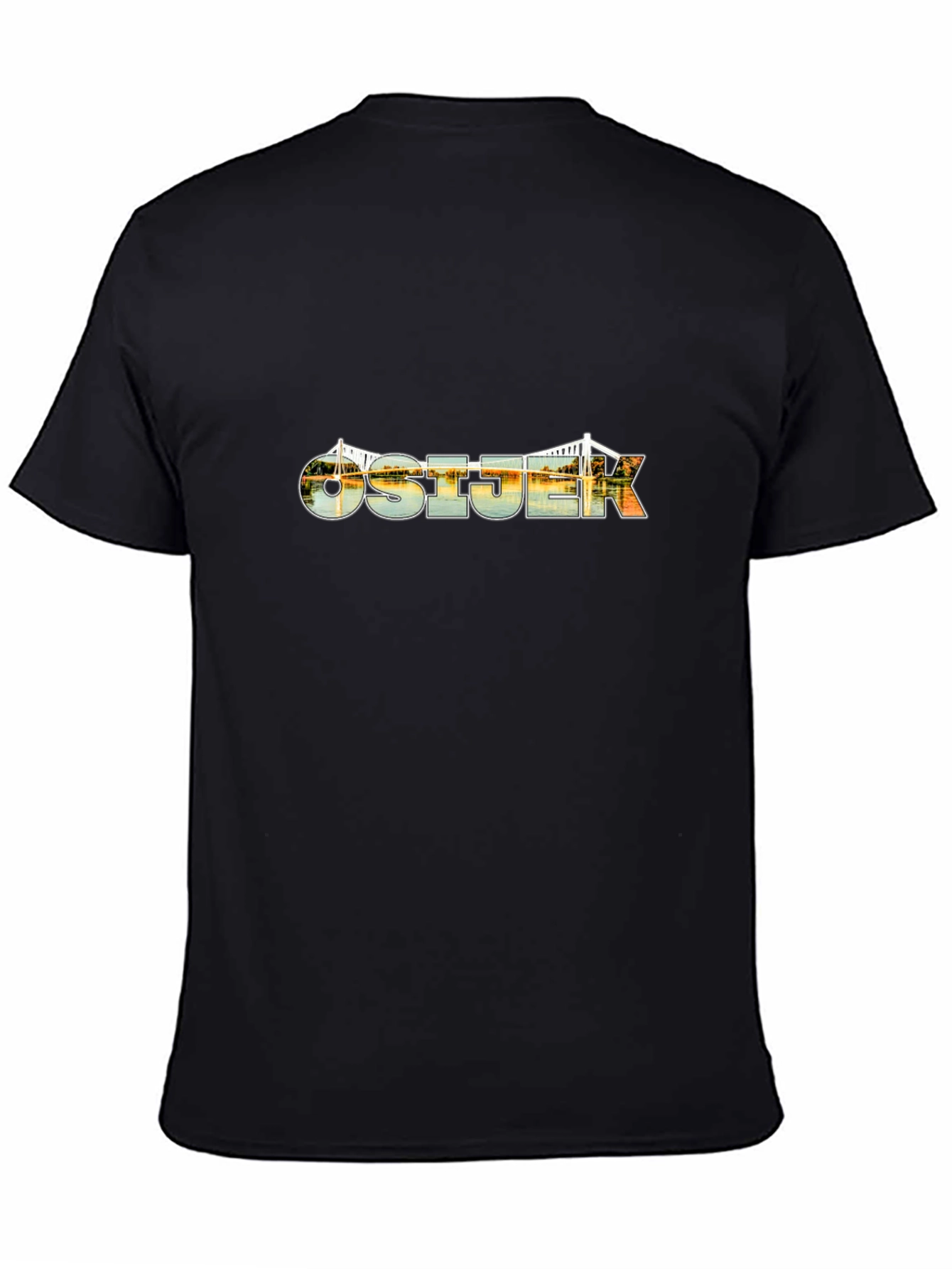 Osijek Bridge Graphic Black T-Shirt