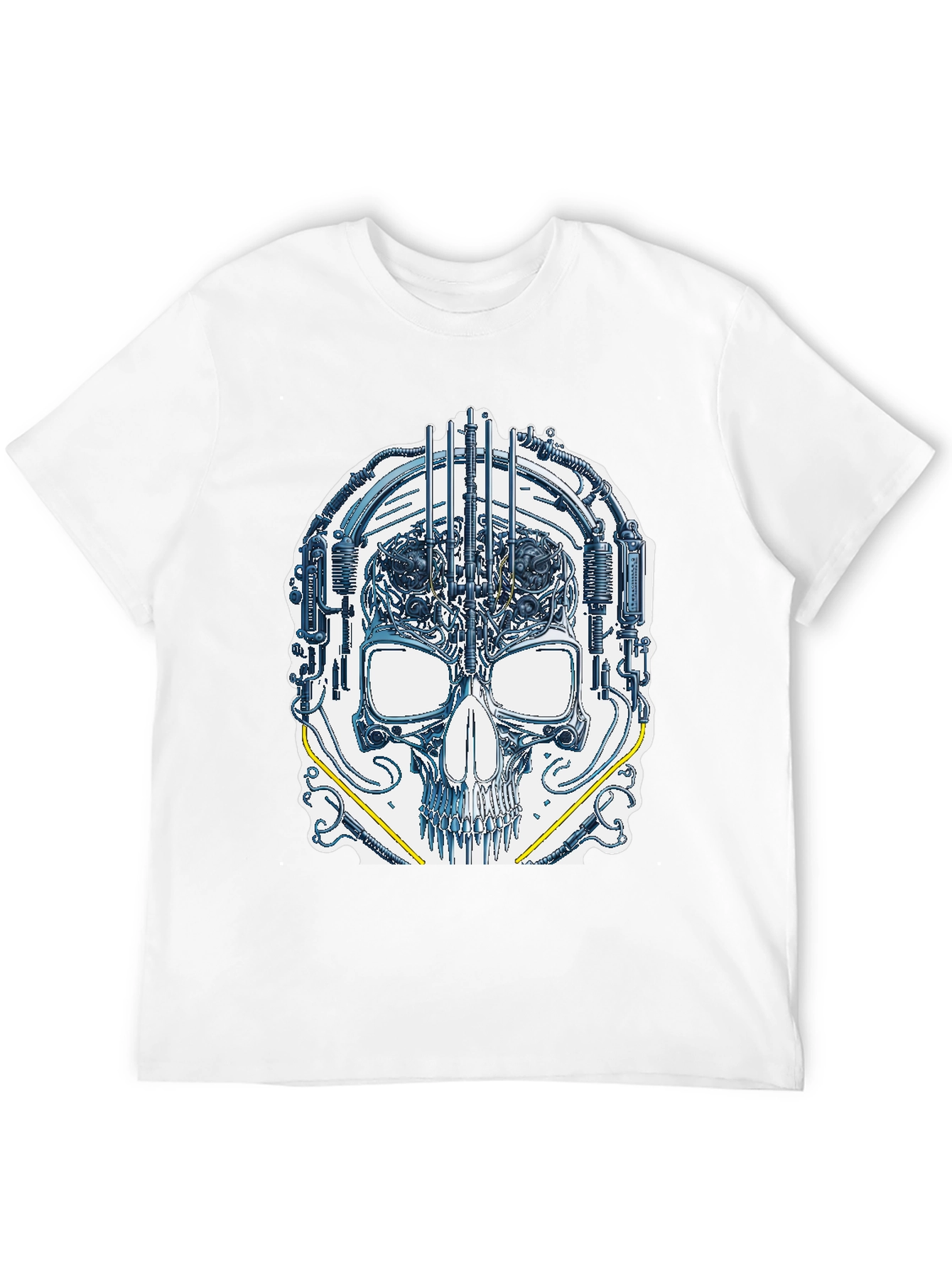 Cyber Skull Graphic T-Shirt - Unique Design