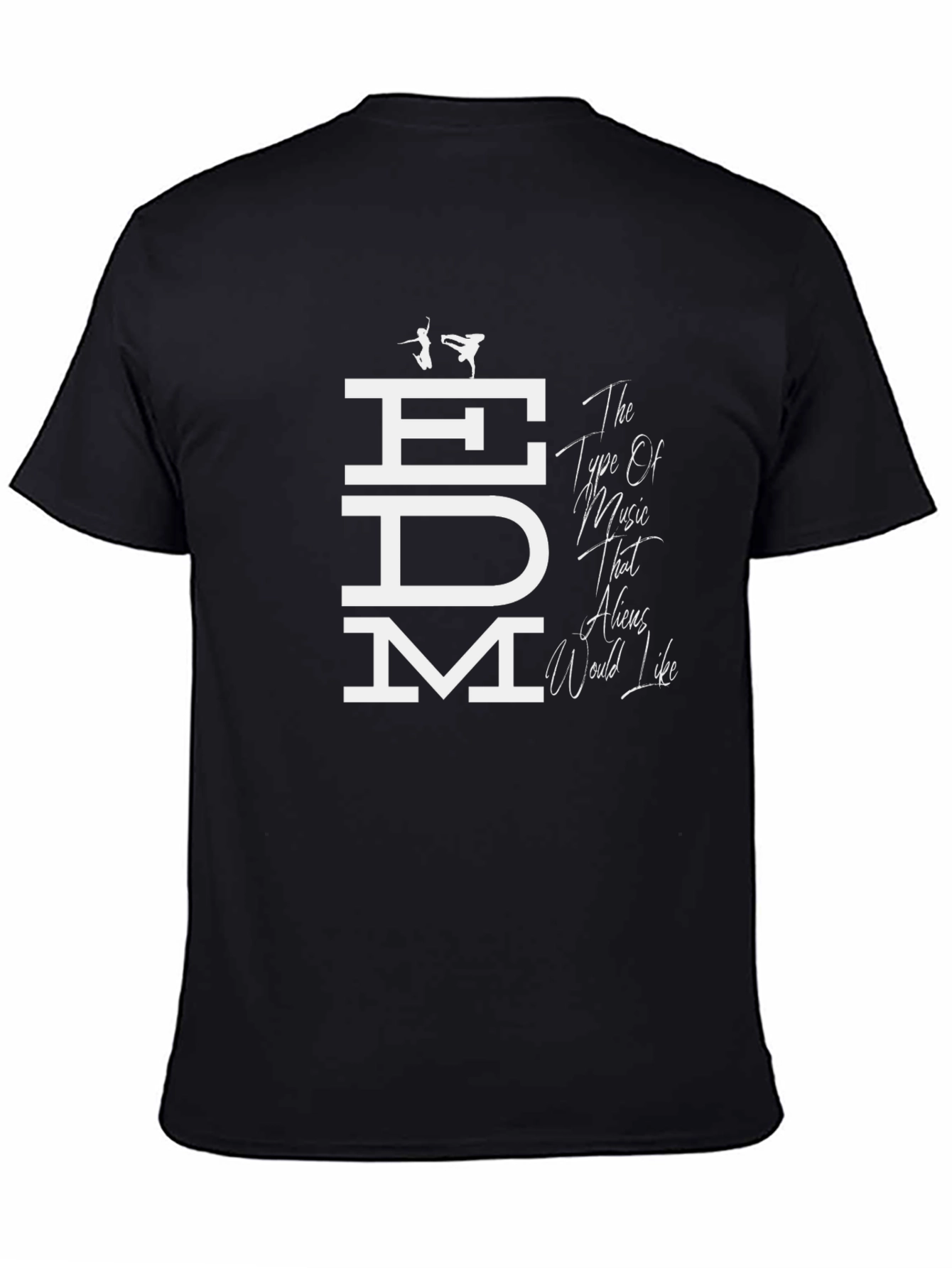 EDM Aliens Would Like Graphic Tee - Black T-Shirt