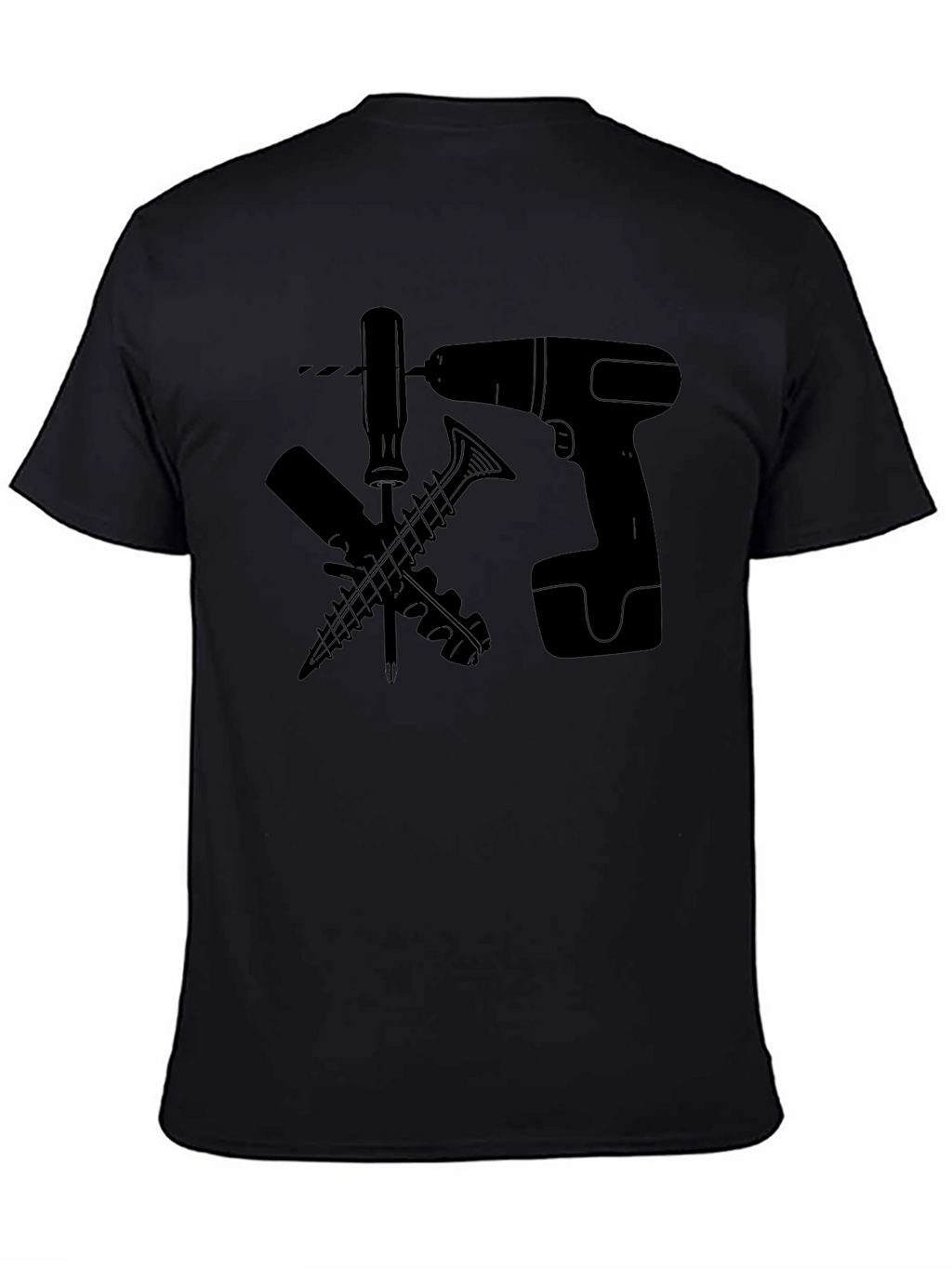 DIY Tools Graphic Tee - Black Cotton