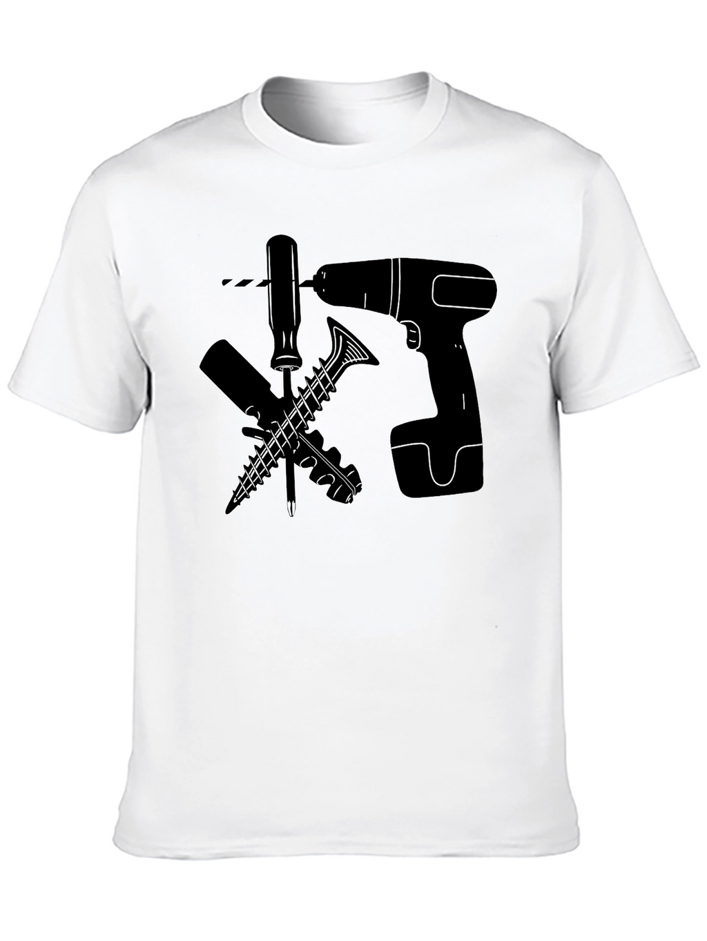 DIY Tools Graphic Tee - Black Cotton