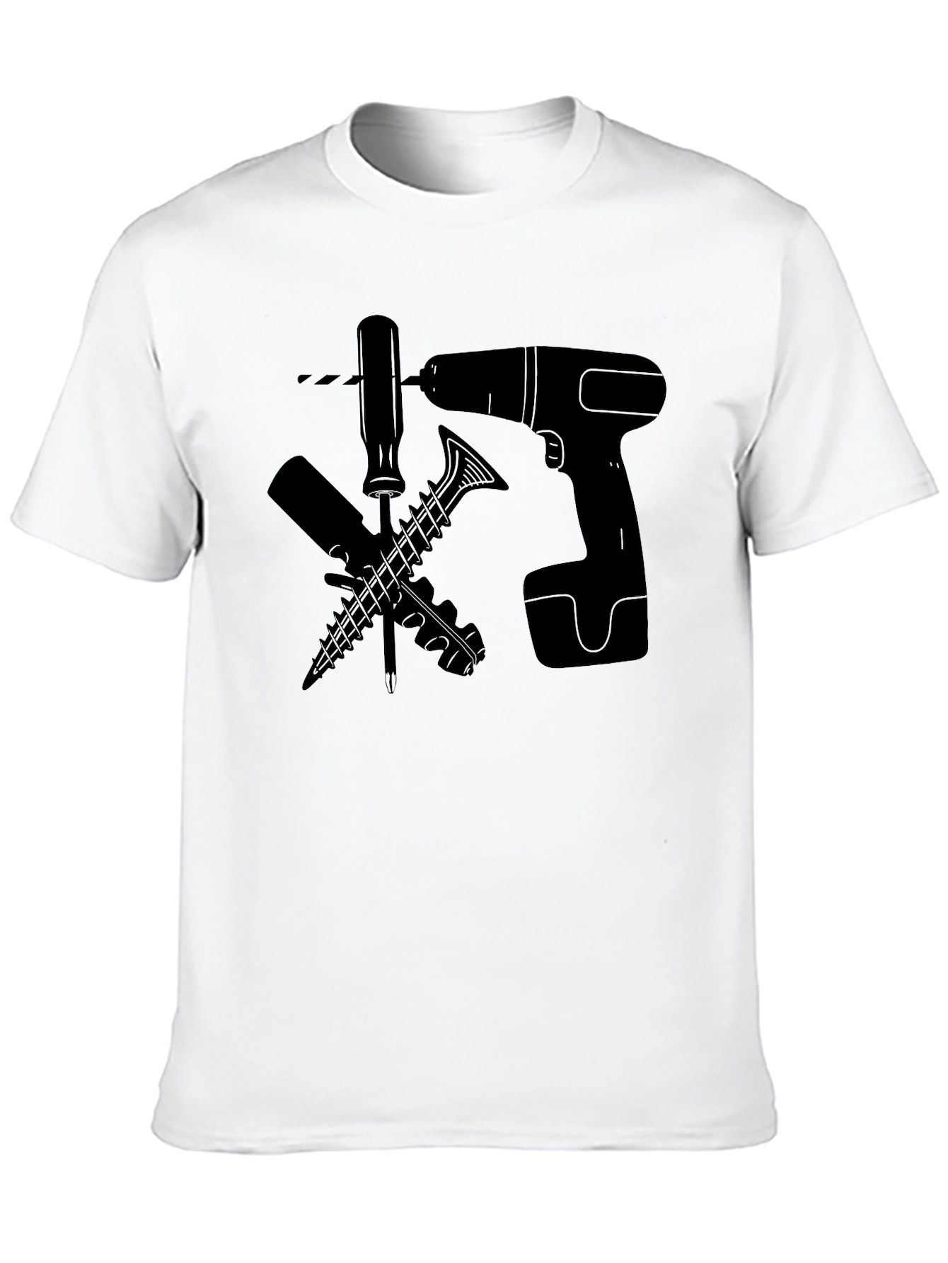 DIY Tools Graphic Tee - Black Cotton