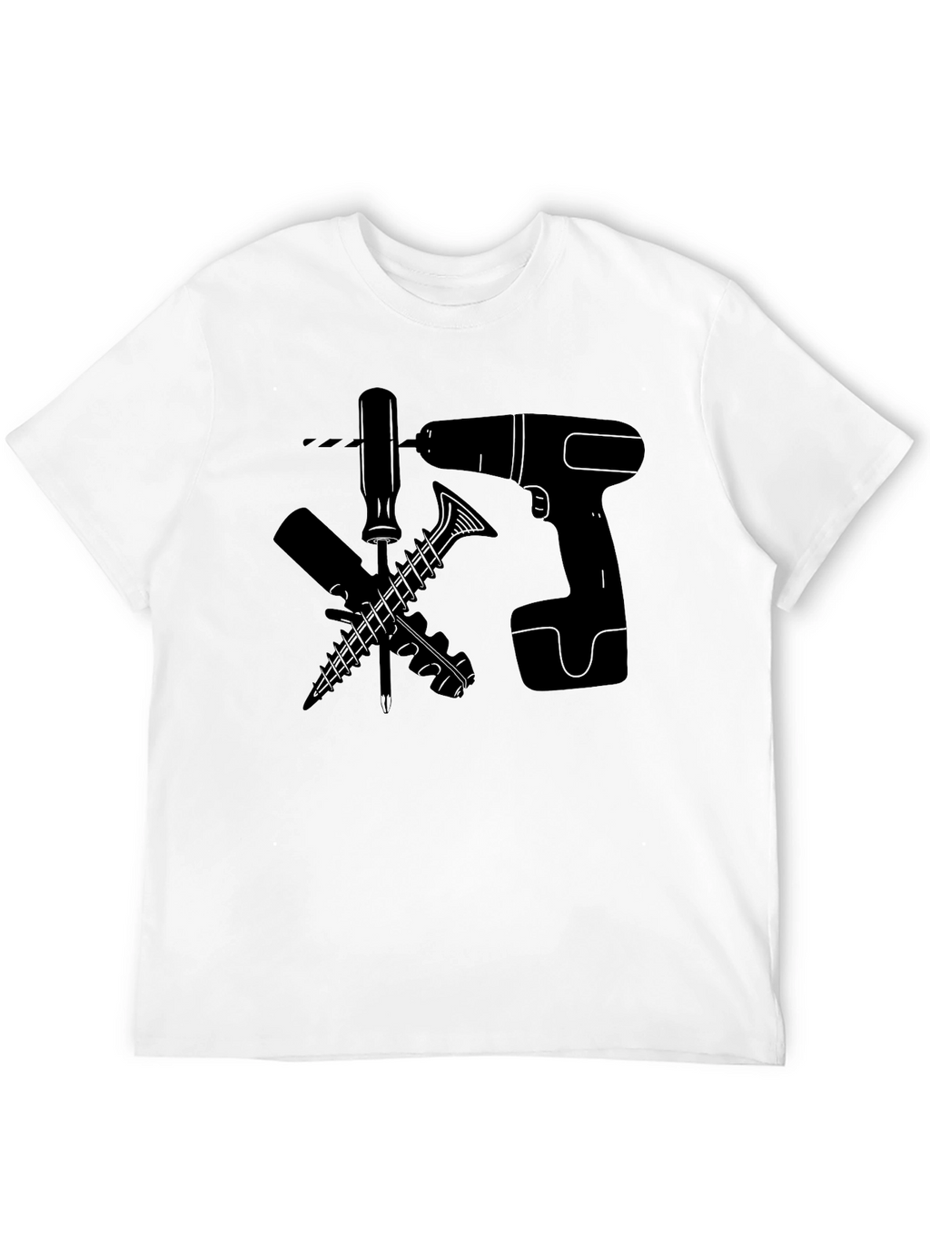 DIY Tools Graphic Tee - Black Cotton