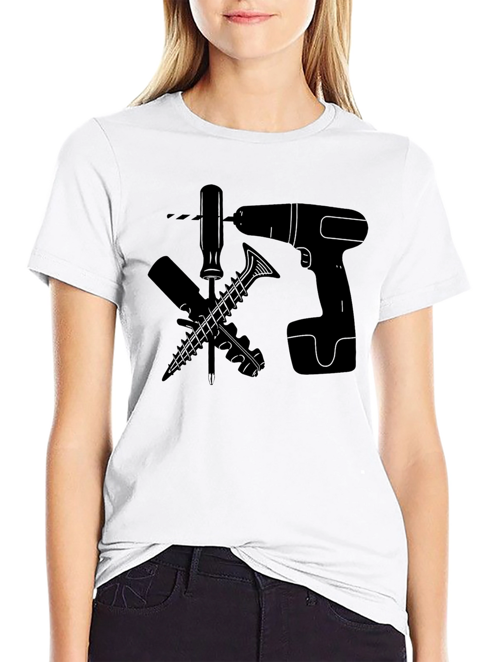 DIY Tools Graphic Tee - Black Cotton