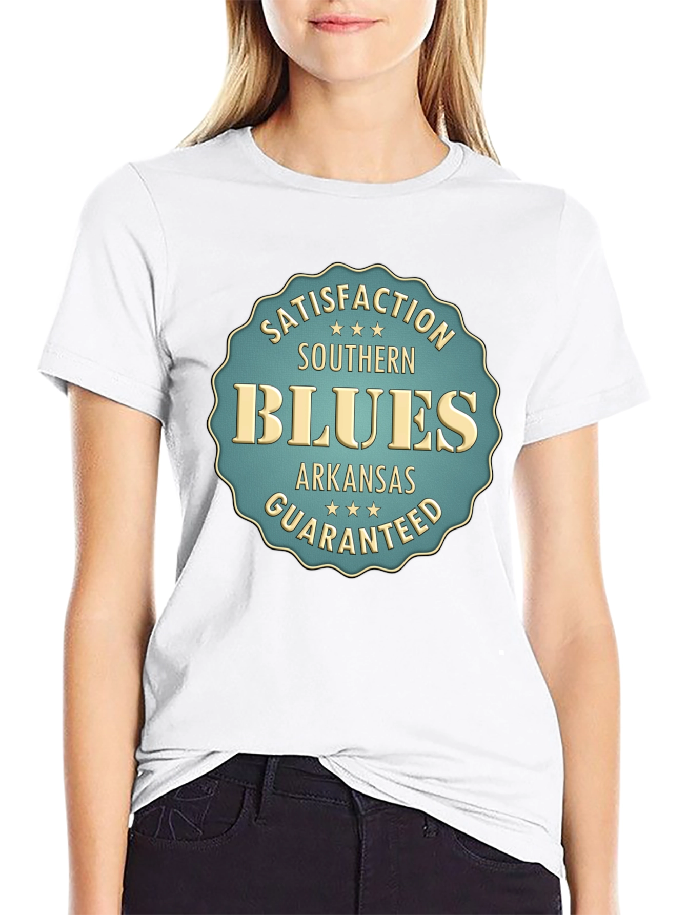 Southern Blues Tee - Arkansas Satisfaction Guaranteed