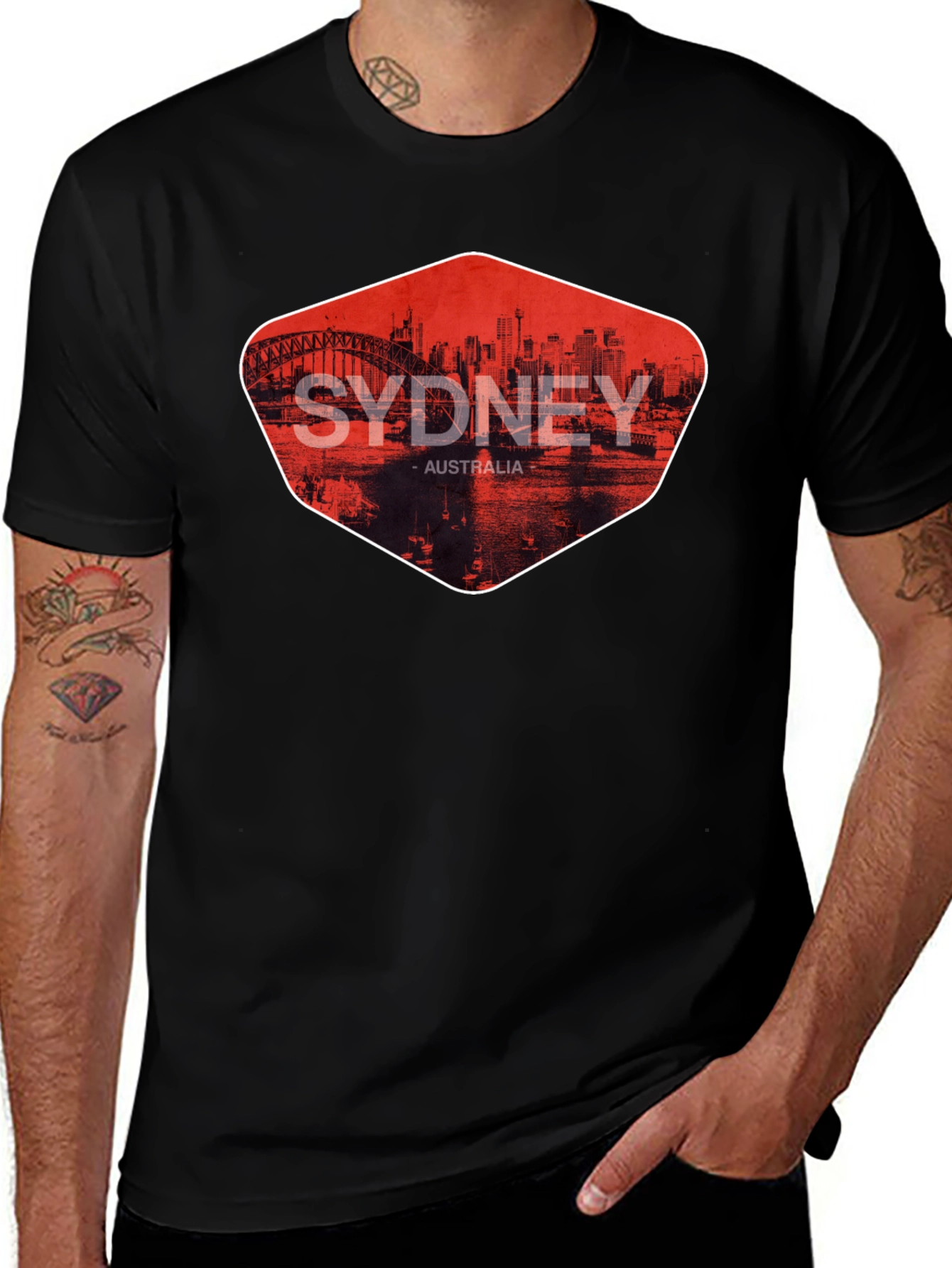 Sydney Australia Graphic Print Mens T-Shirt