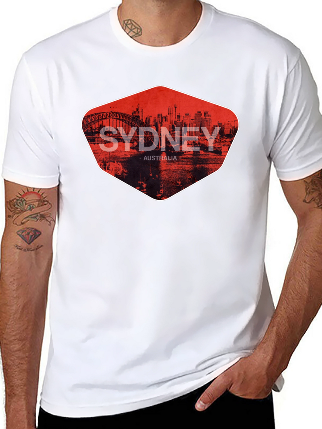 Sydney Australia Graphic Print Mens T-Shirt