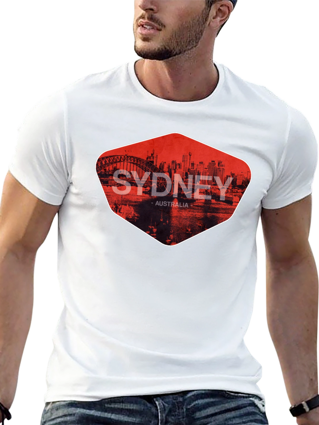 Sydney Australia Graphic Print Mens T-Shirt