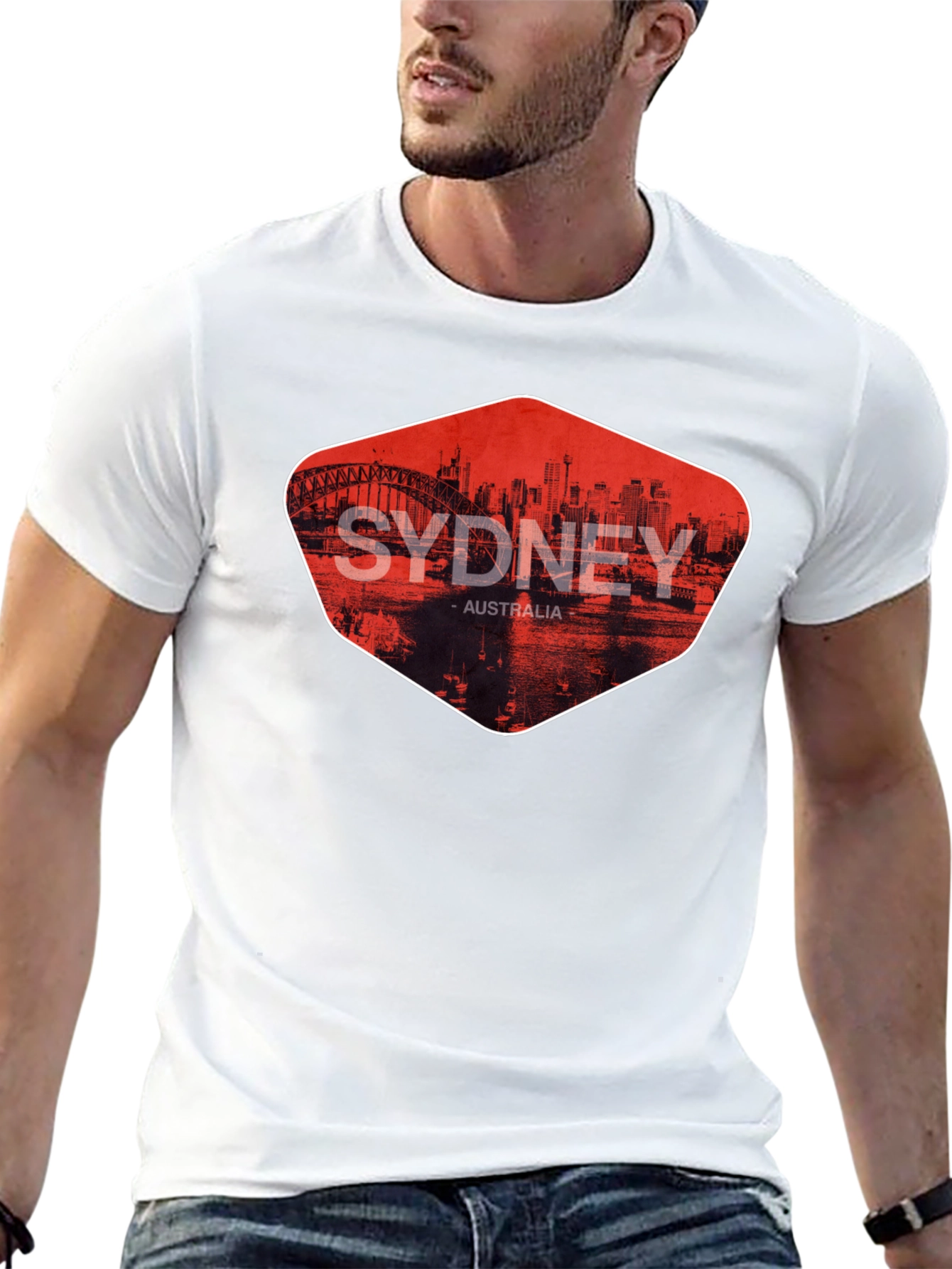 Sydney Australia Graphic Print Mens T-Shirt