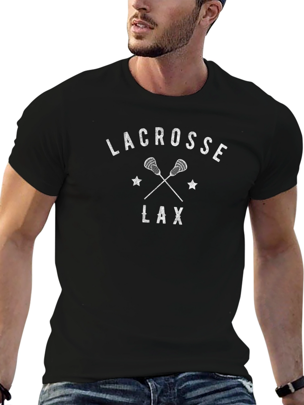 Lacrosse LAX Black Graphic T-Shirt