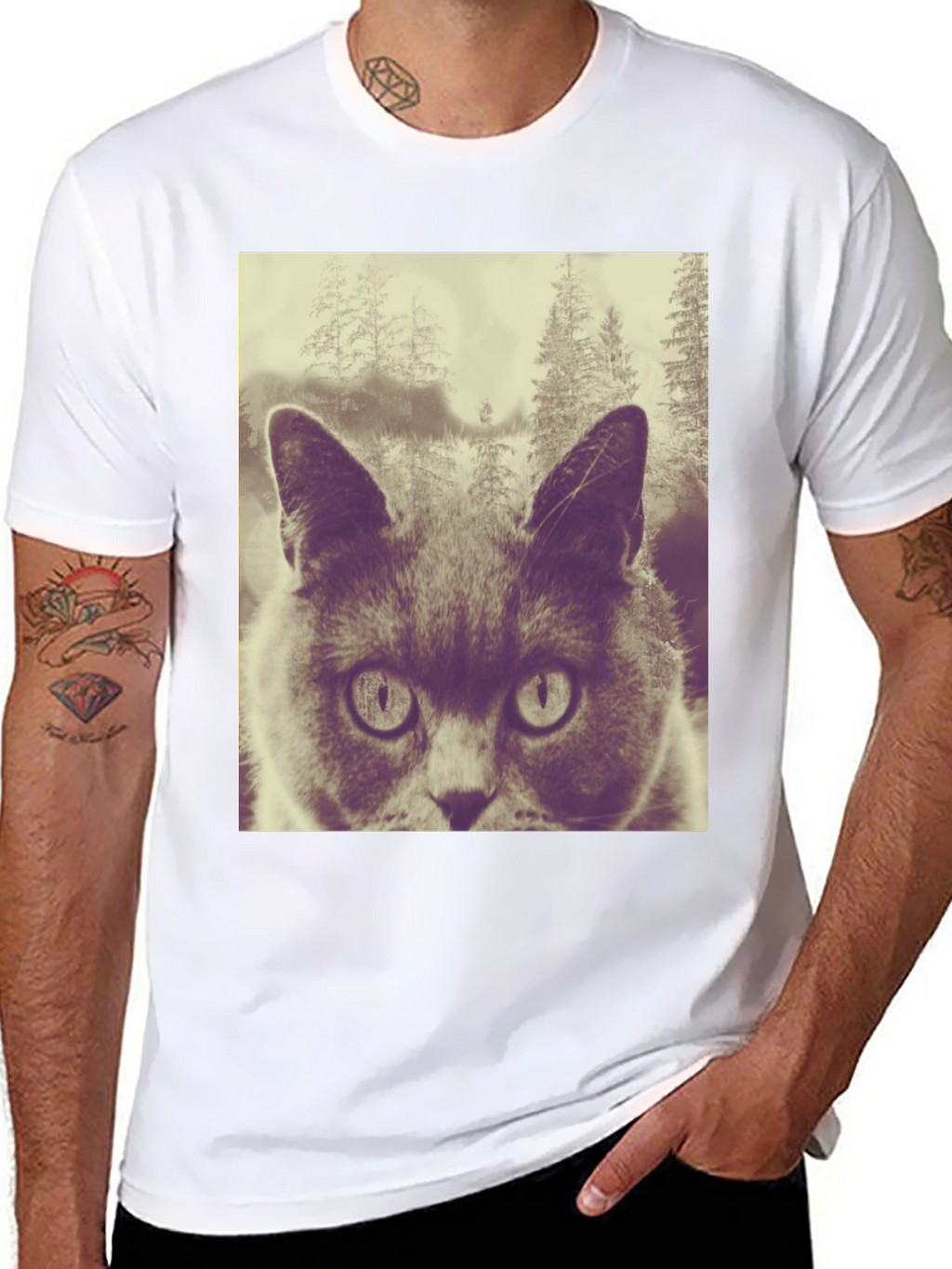 Cat in the Woods Graphic Tee