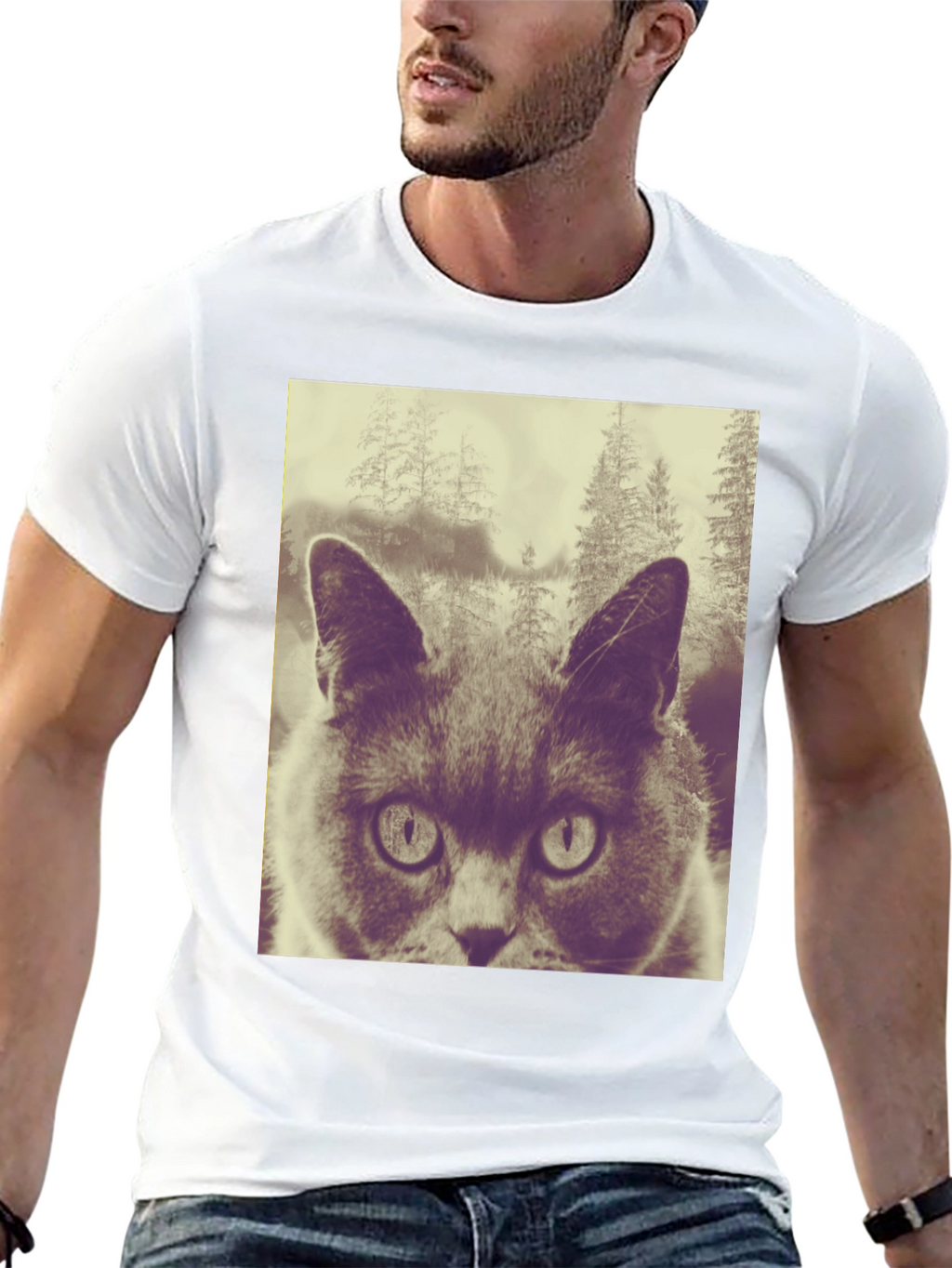 Cat in the Woods Graphic Tee