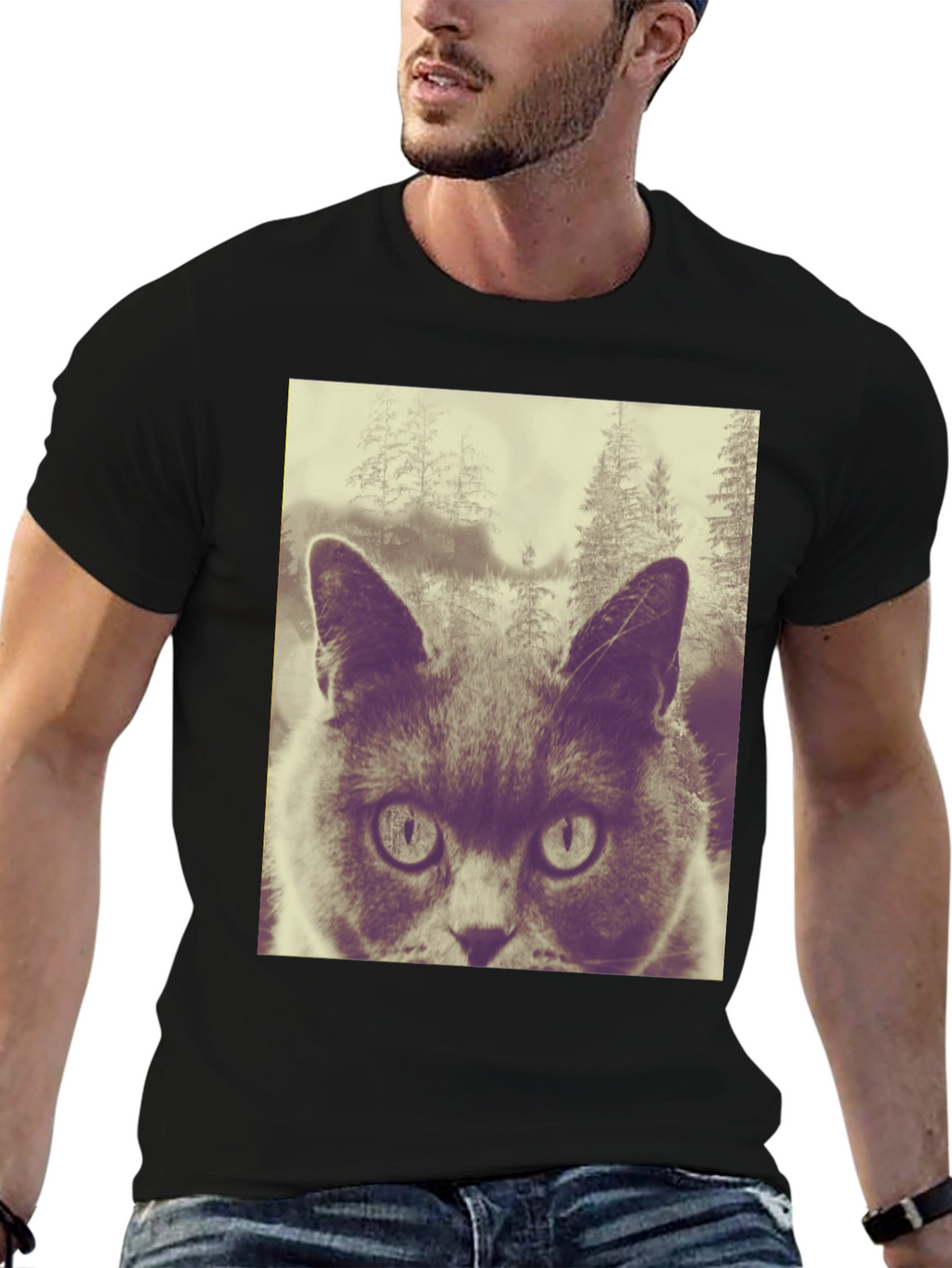 Cat in the Woods Graphic Tee