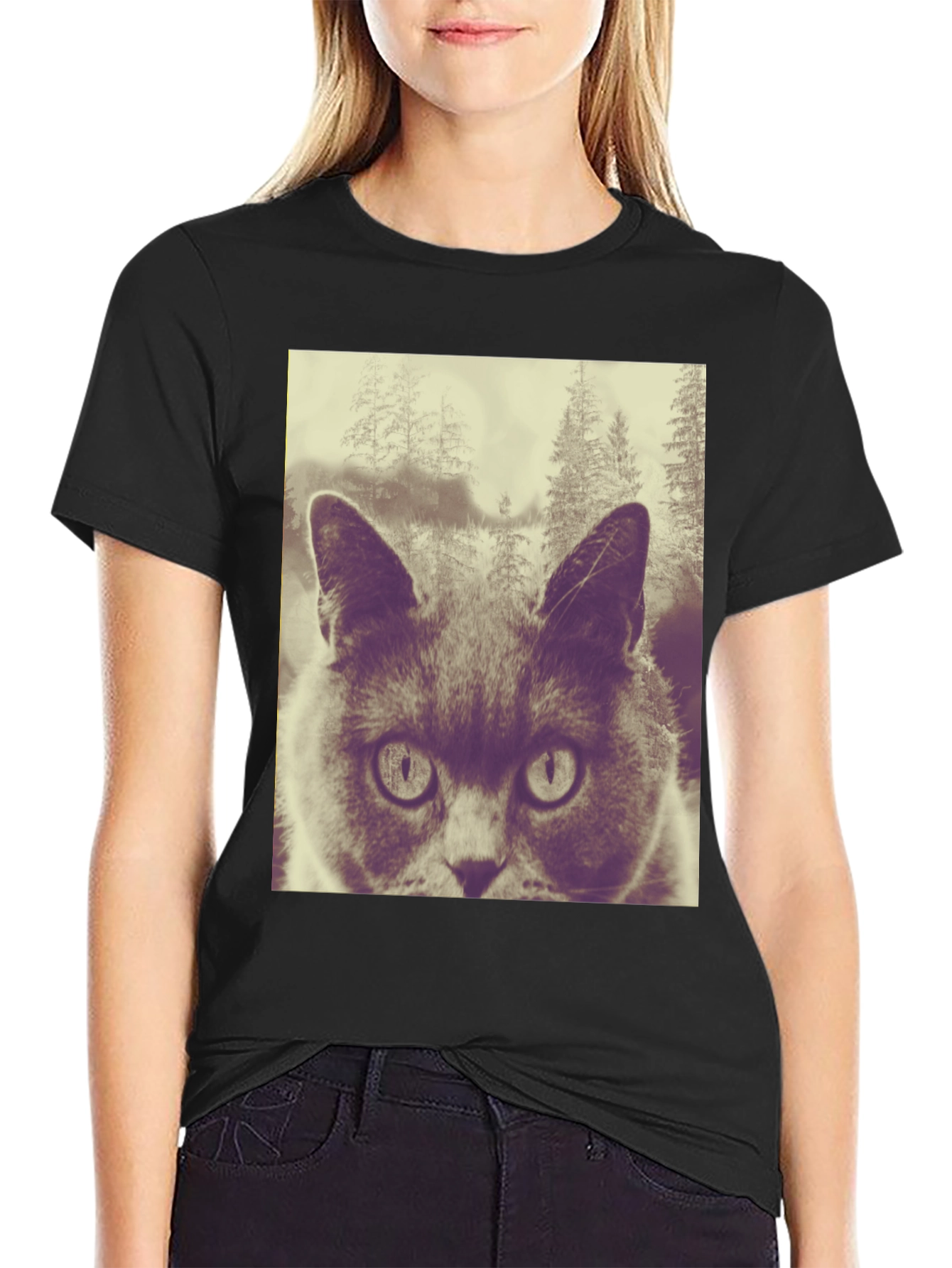 Cat in the Woods Graphic Tee