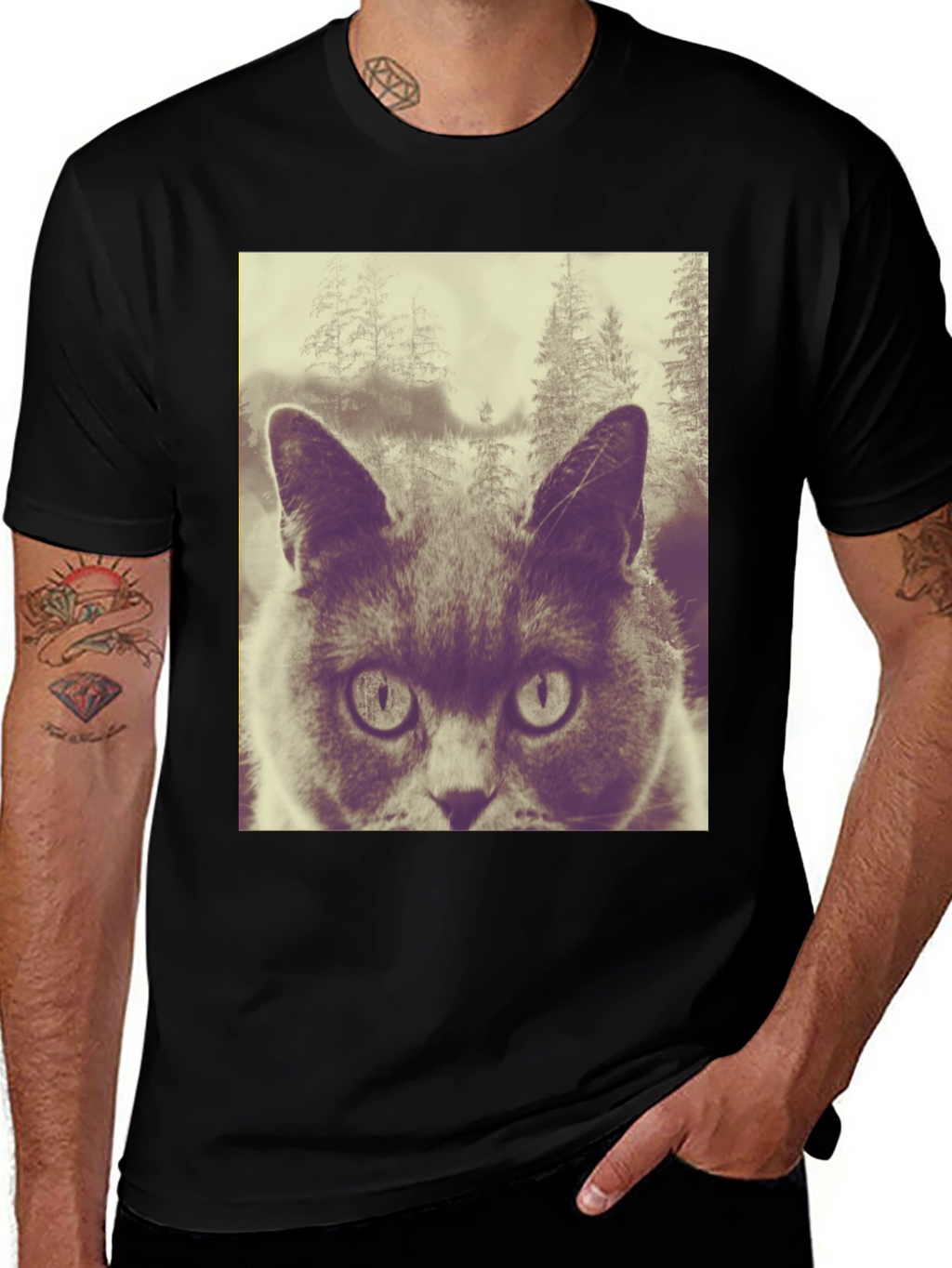 Cat in the Woods Graphic Tee