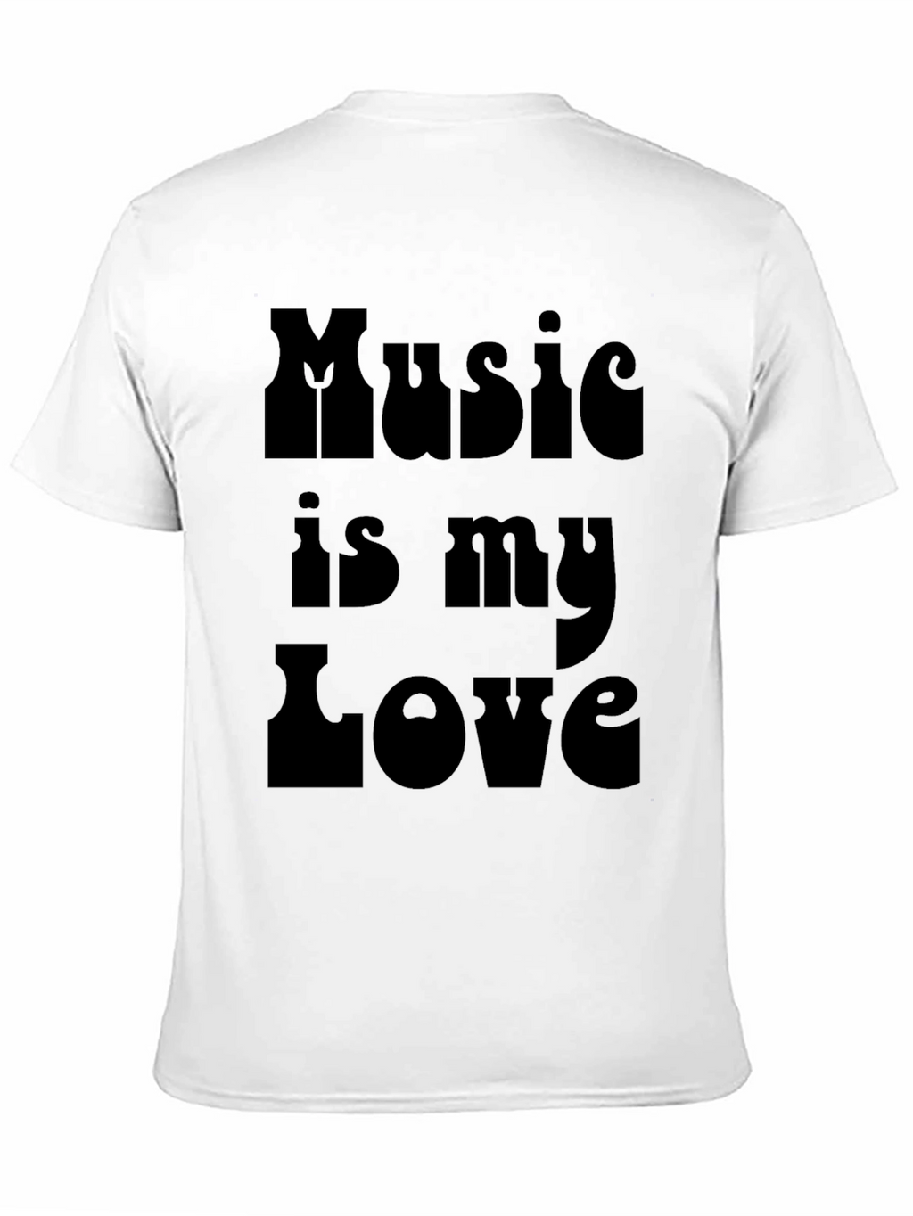 Music is My Love Black Graphic Tee