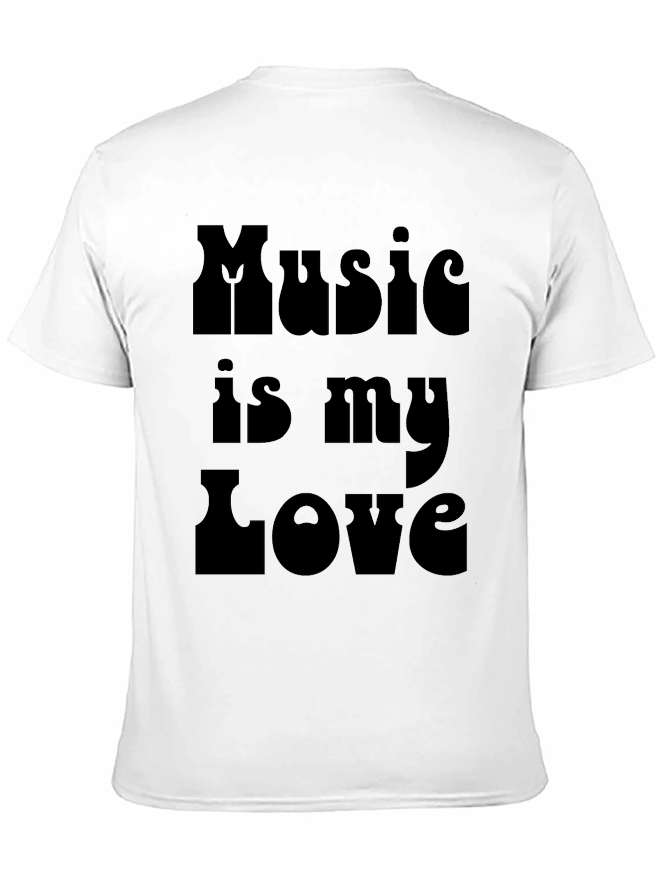 Music is My Love Black Graphic Tee