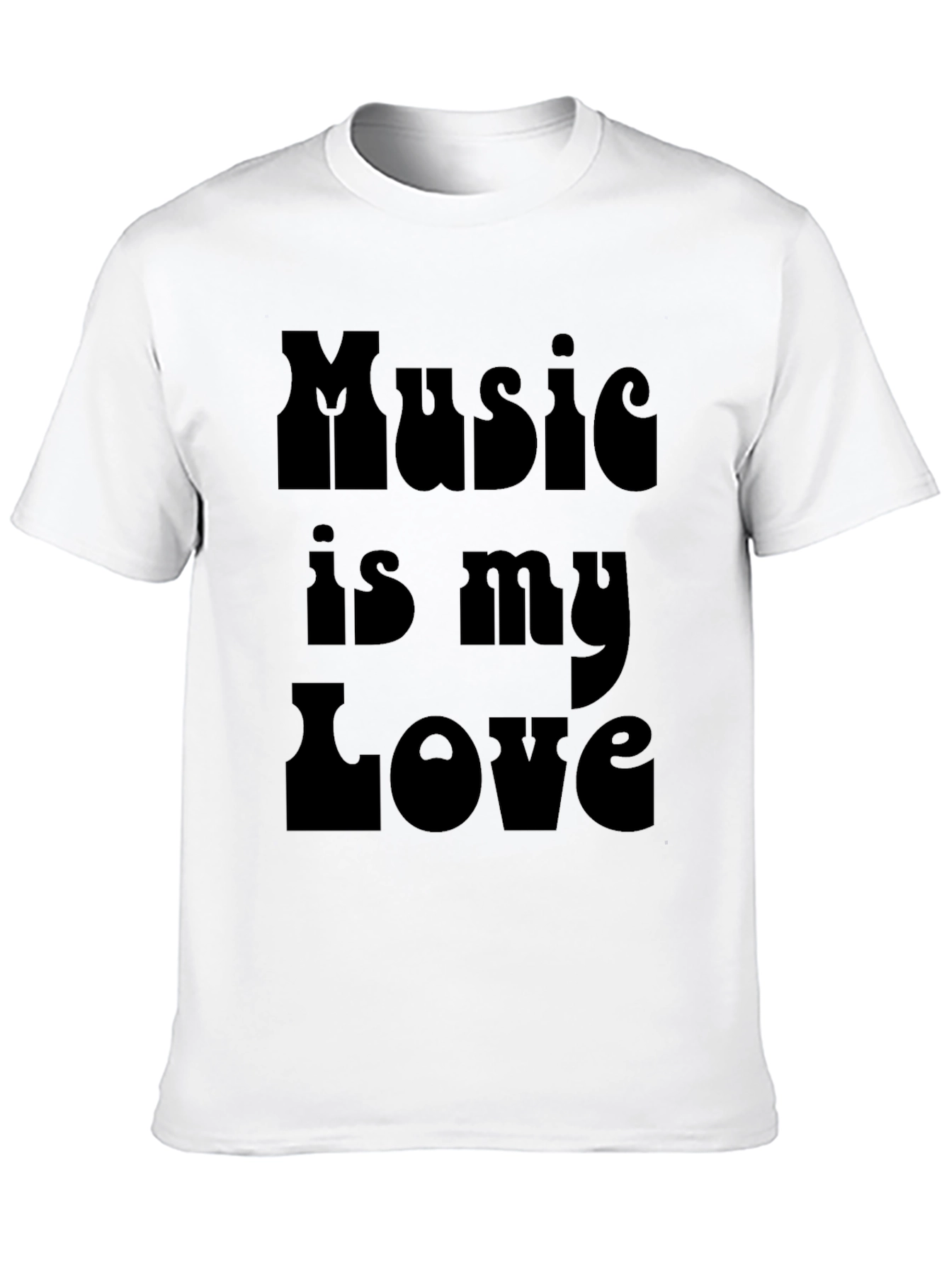 Music is My Love Black Graphic Tee