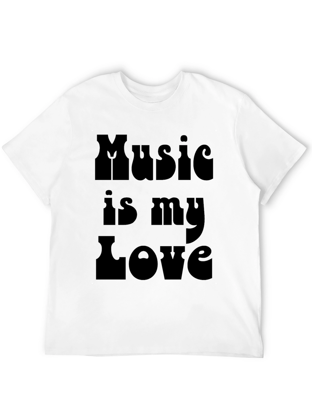 Music is My Love Black Graphic Tee