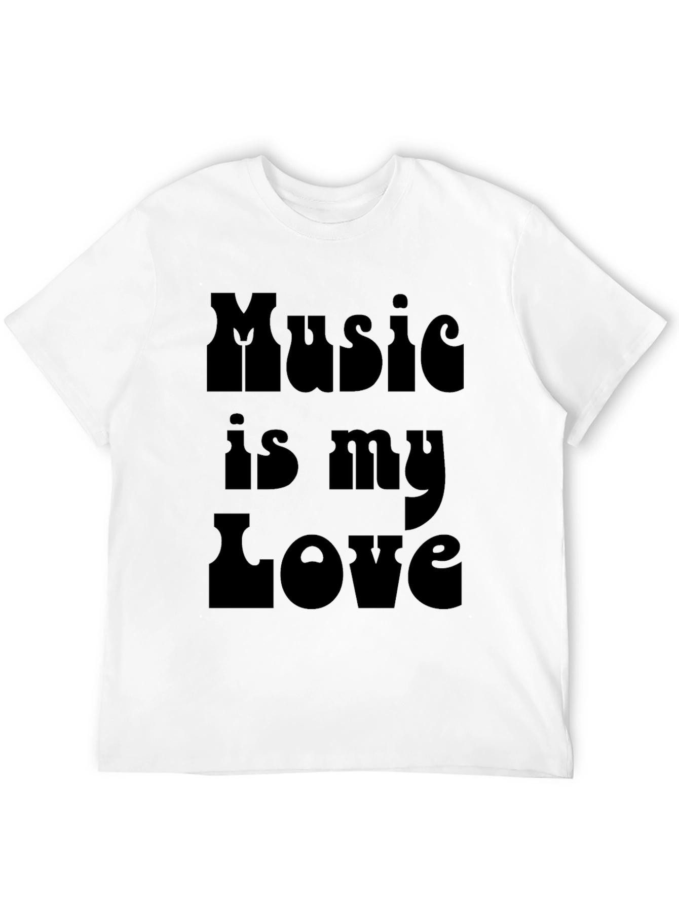 Music is My Love Black Graphic Tee