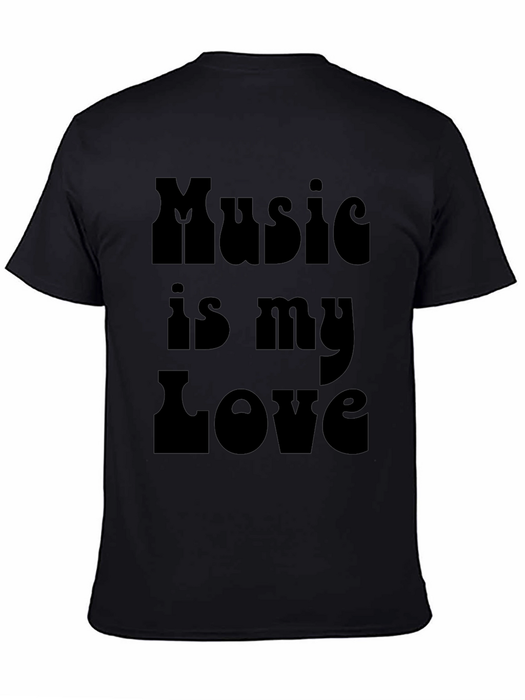 Music is My Love Black Graphic Tee