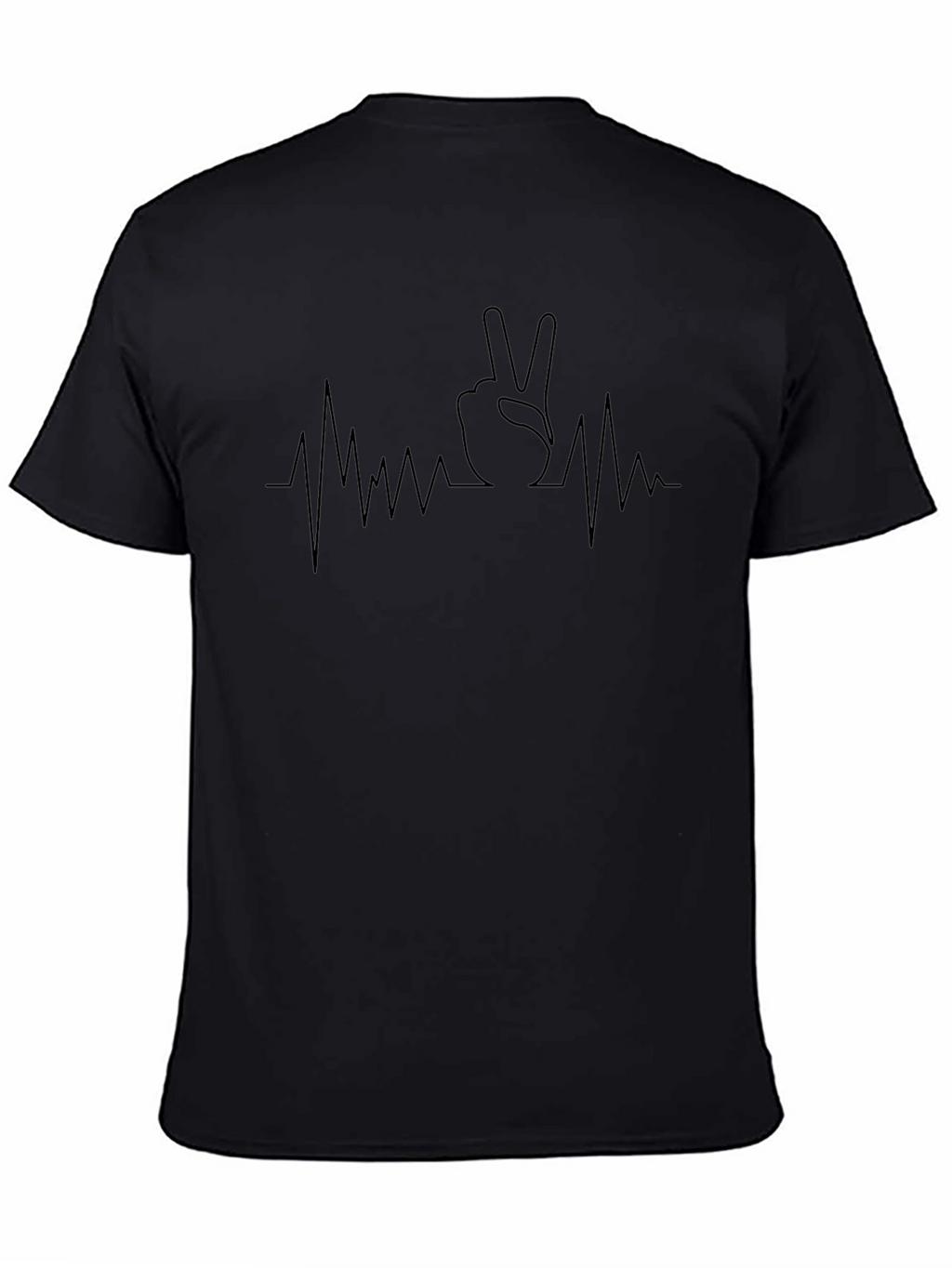 Peace Sign Heartbeat Graphic Tee