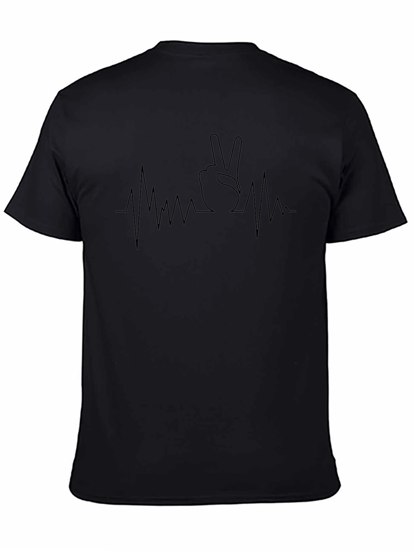 Peace Sign Heartbeat Graphic Tee