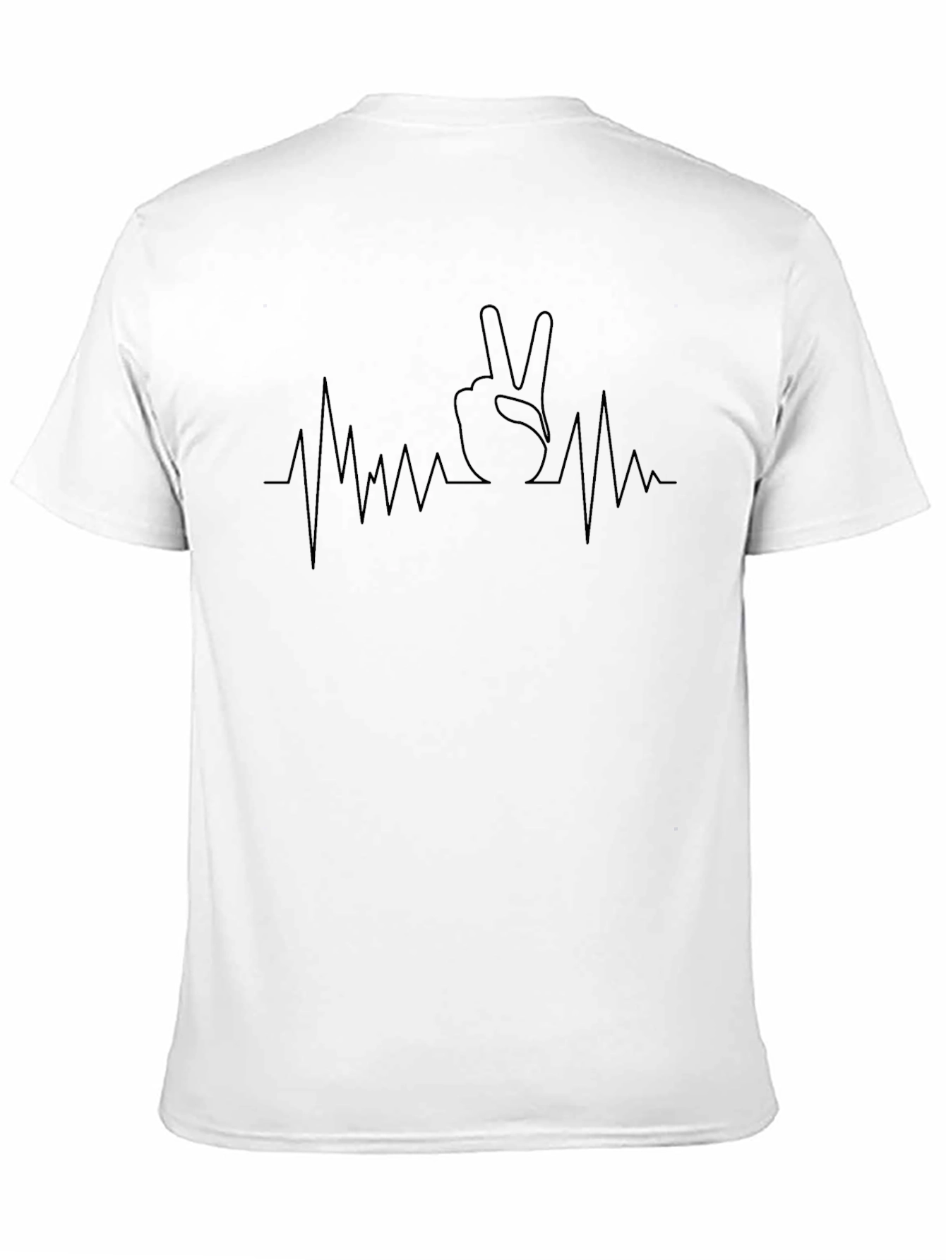 Peace Sign Heartbeat Graphic Tee