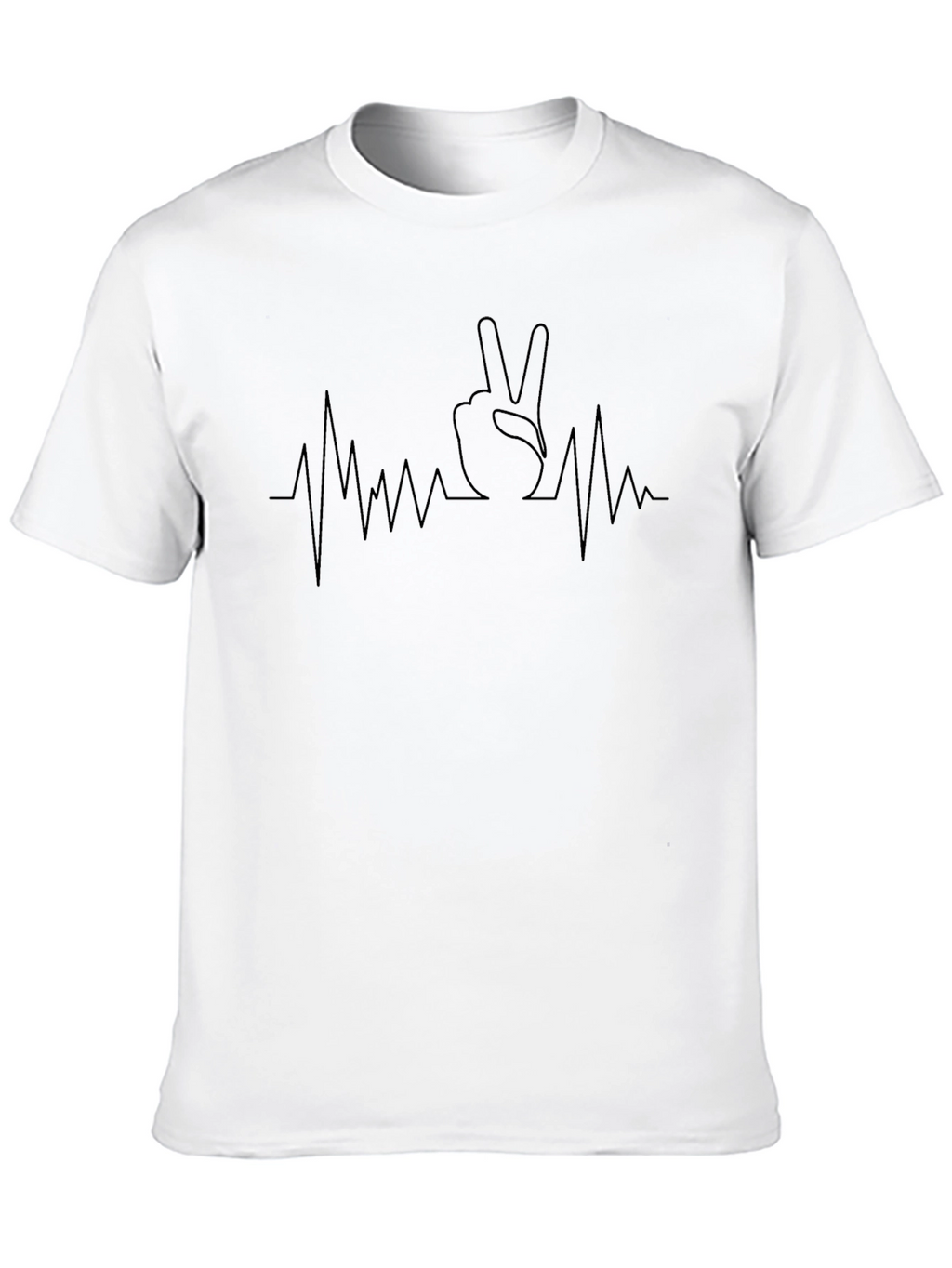 Peace Sign Heartbeat Graphic Tee