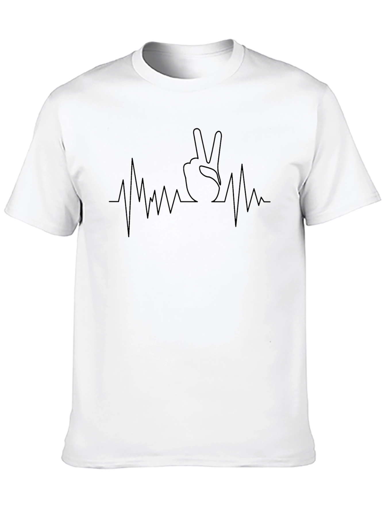 Peace Sign Heartbeat Graphic Tee