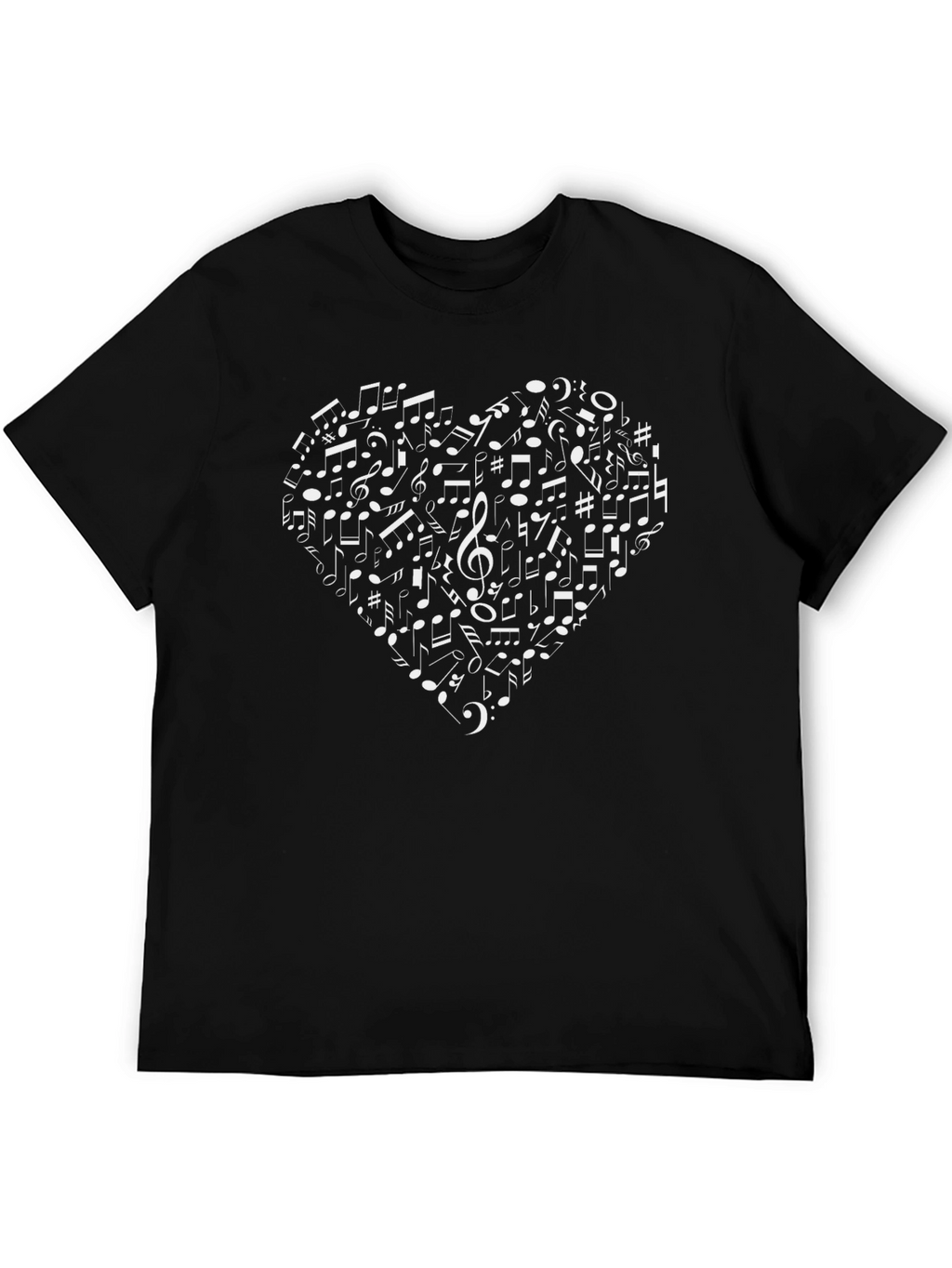 Musical Heart Graphic Tee - Black