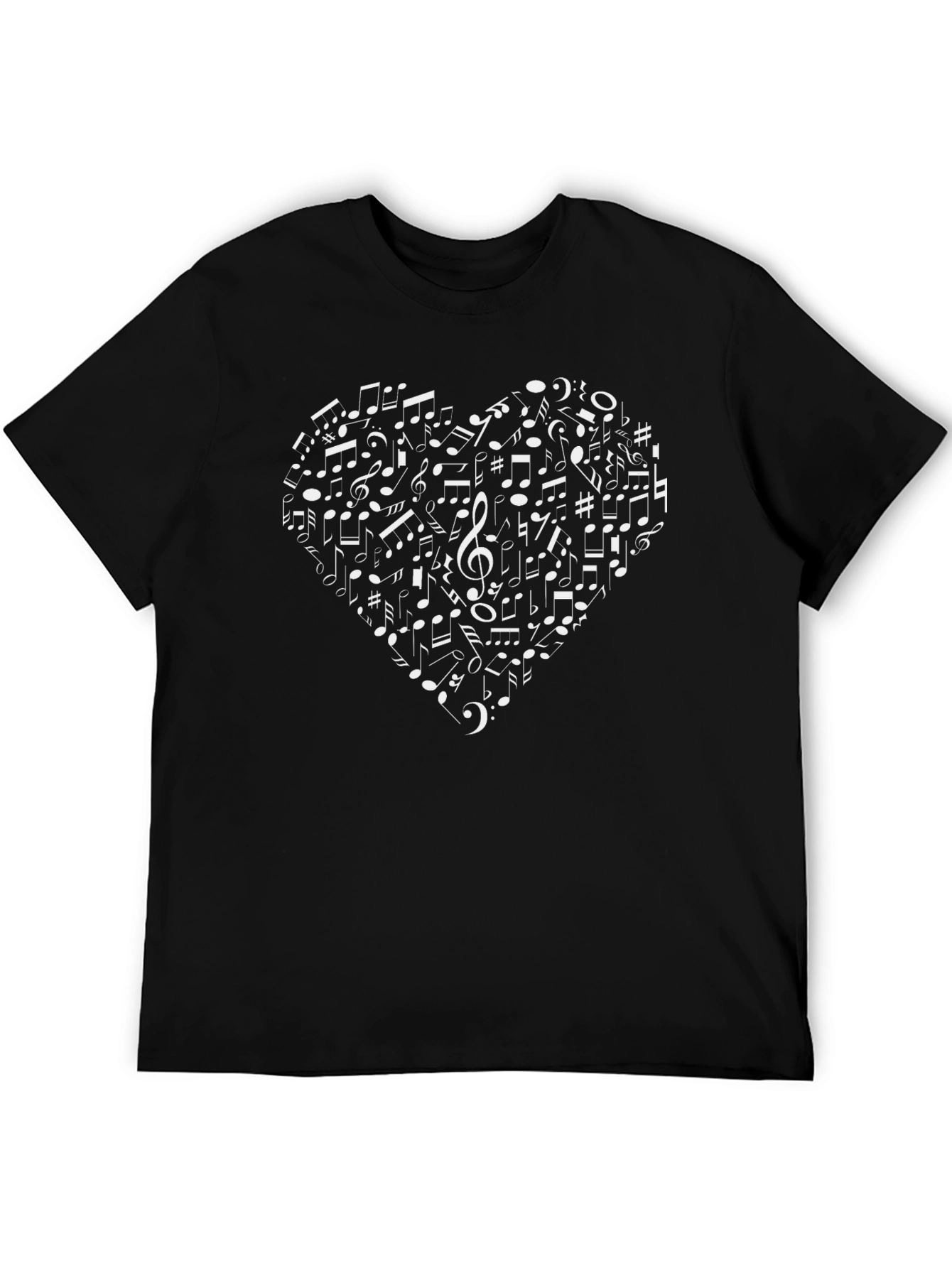 Musical Heart Graphic Tee - Black