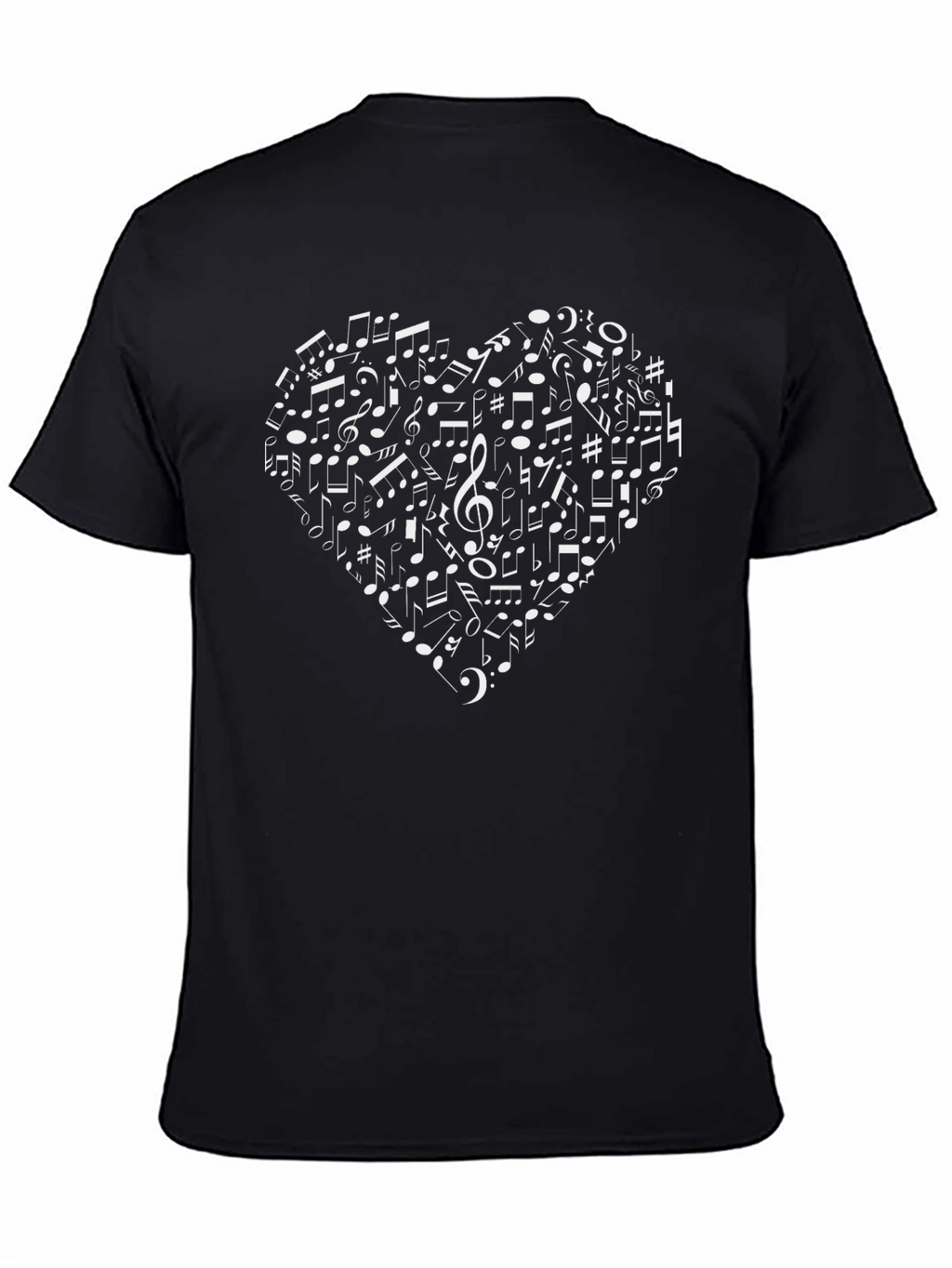 Musical Heart Graphic Tee - Black