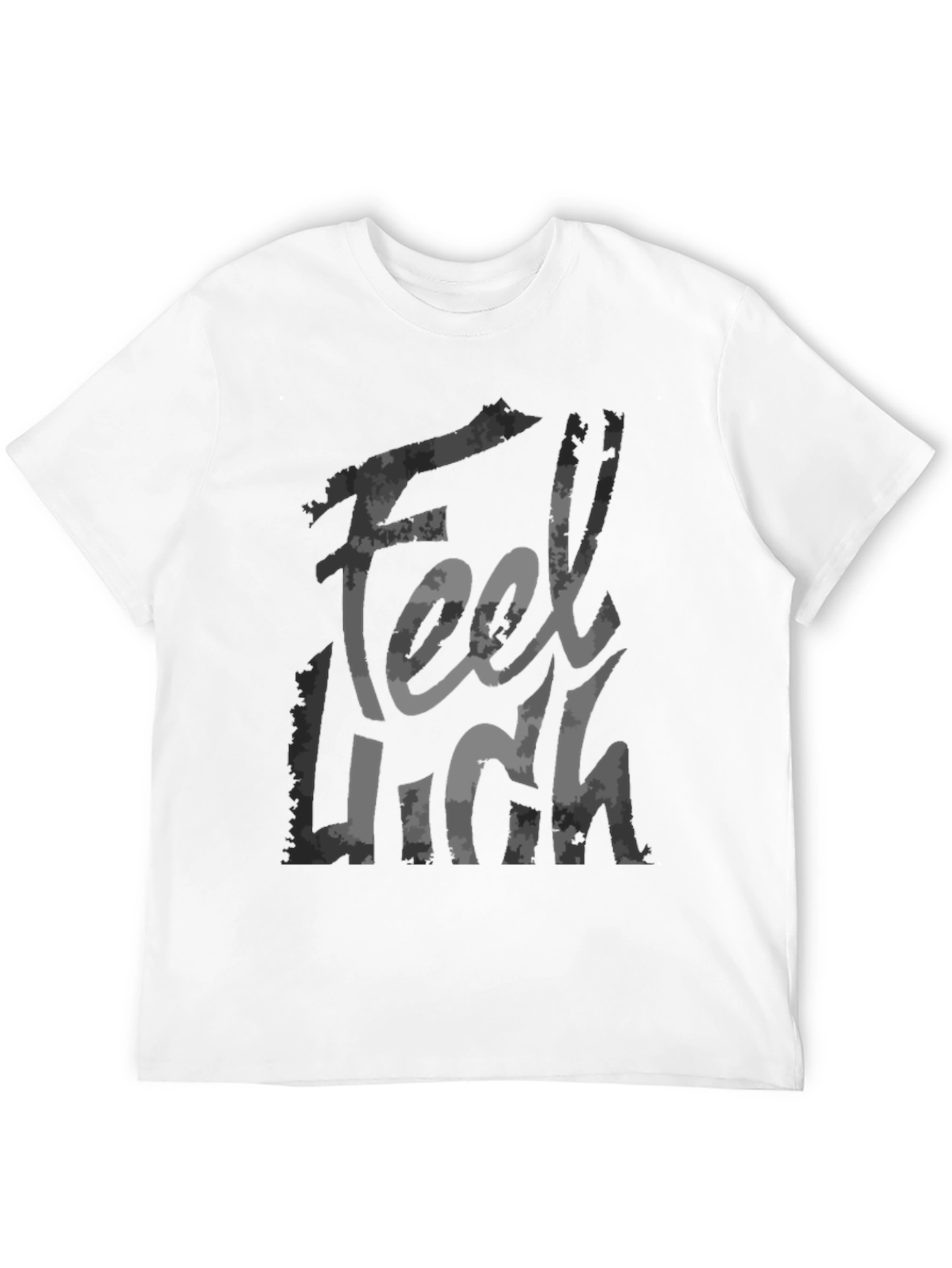 Feel High Graphic Print Black T-Shirt